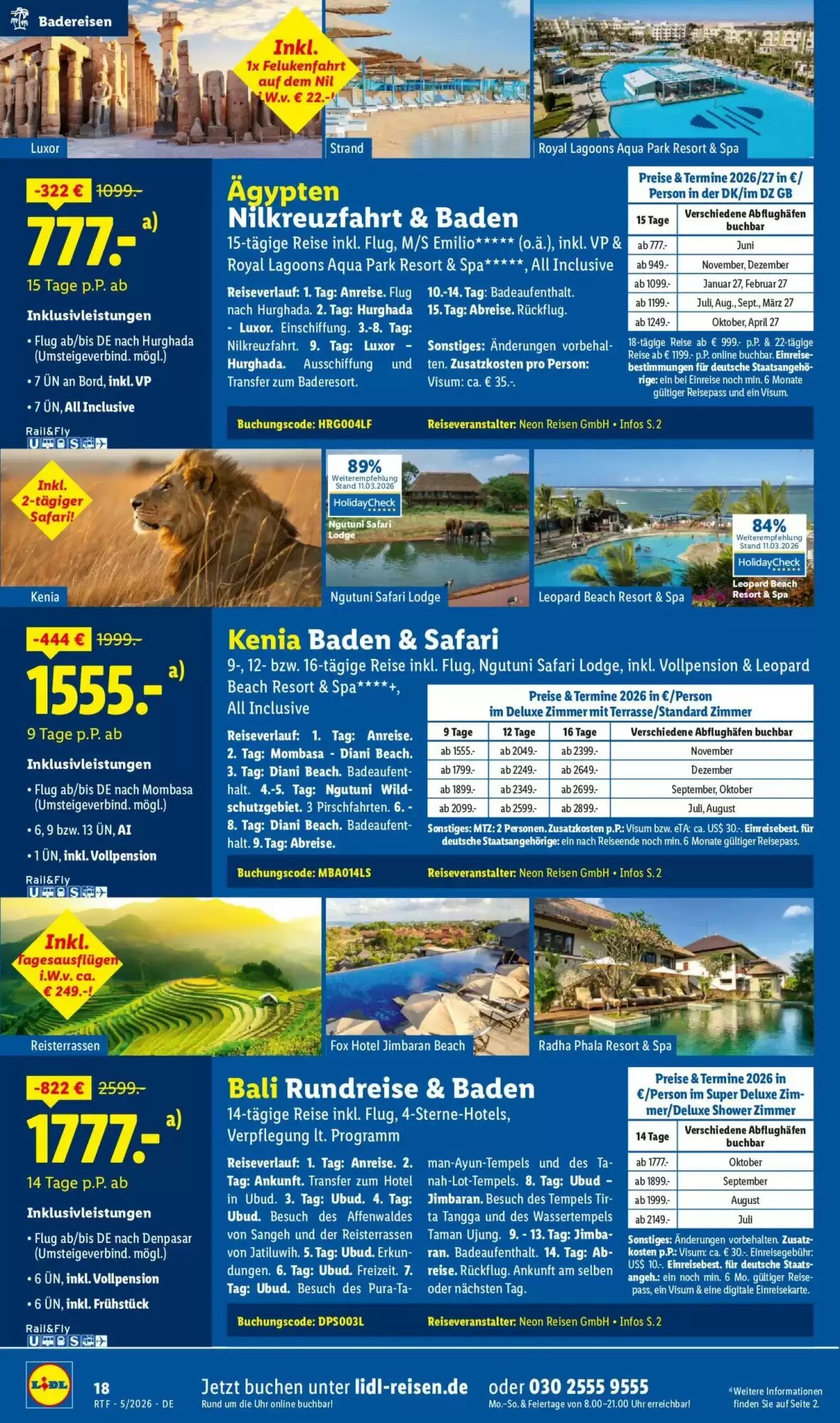 Lidl Reisen Prospekt (ab 12.05.2026) zum Blättern - Seite 18