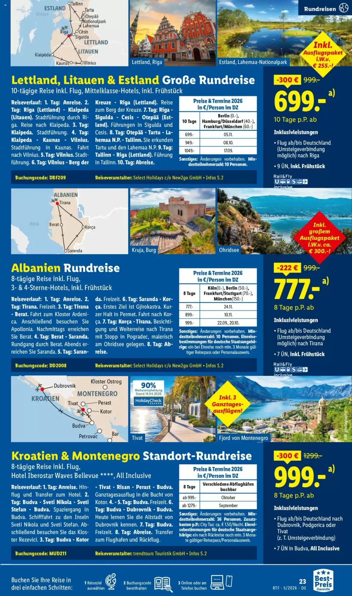 Lidl Reisen Prospekt (ab 12.05.2026) zum Blättern - Seite 23