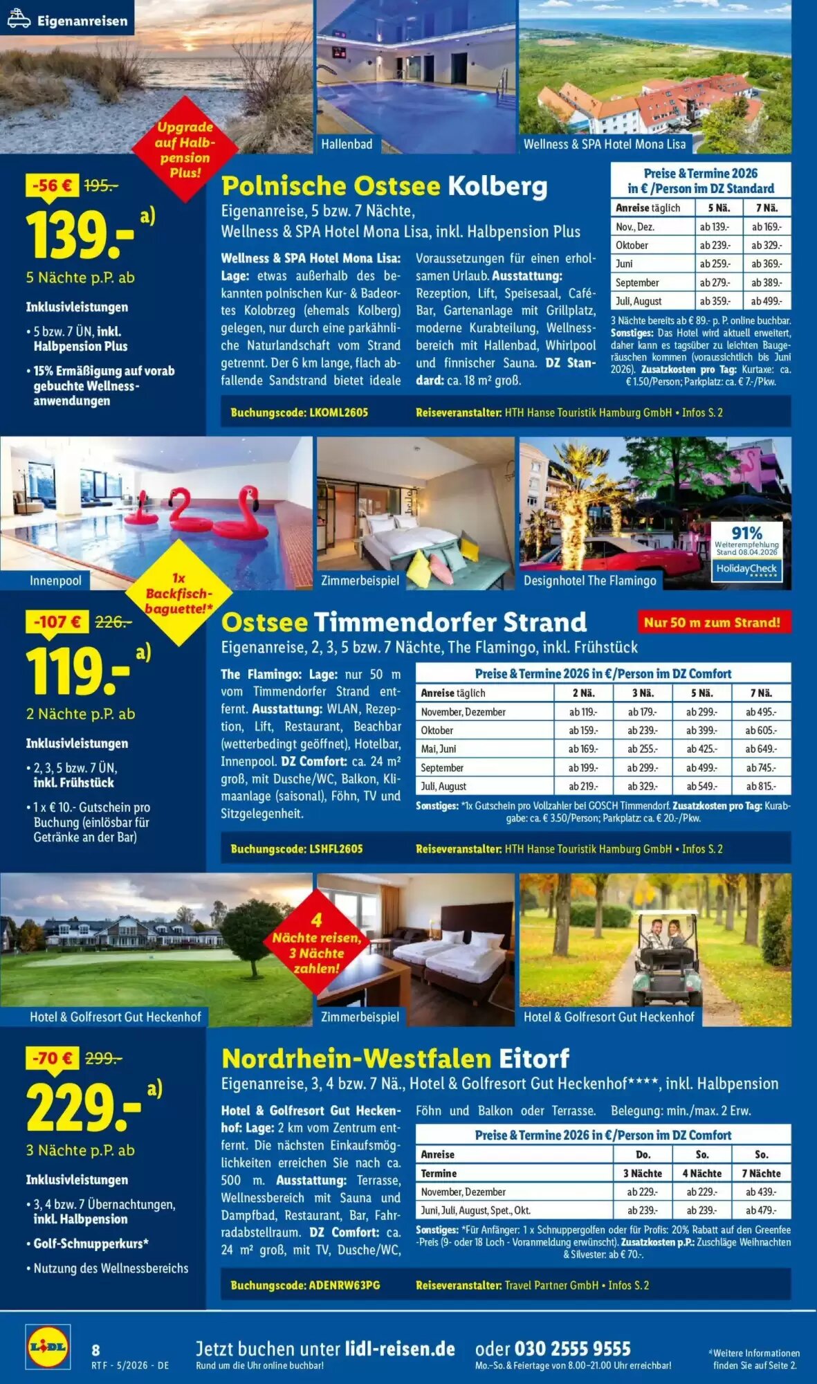 Lidl Reisen Prospekt (ab 12.05.2026) zum Blättern - Seite 8