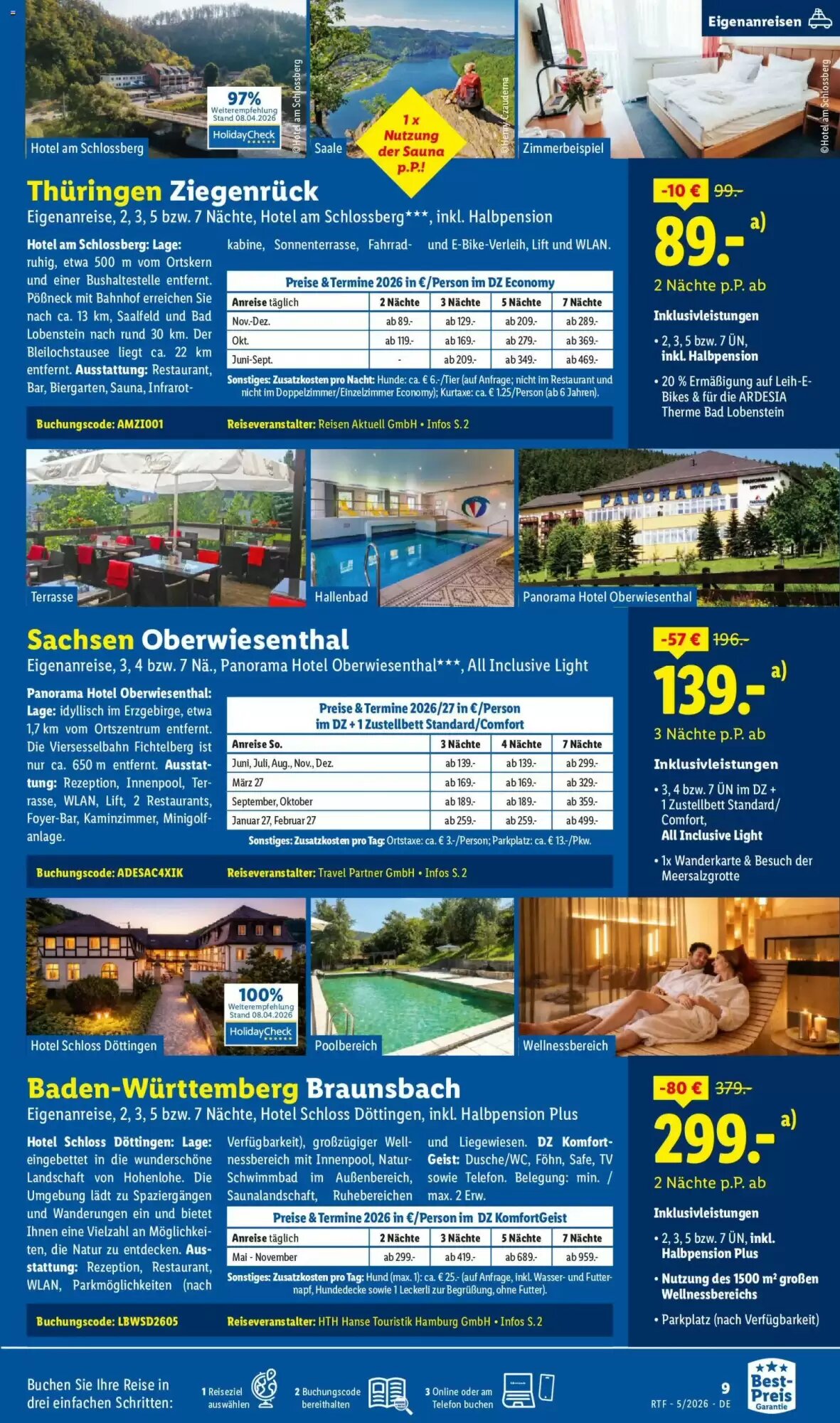 Lidl Reisen Prospekt (ab 12.05.2026) zum Blättern - Seite 9