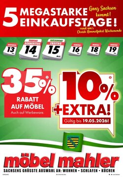 Möbel Mahler Prospekt (ab 13.05.2026) zum Blättern