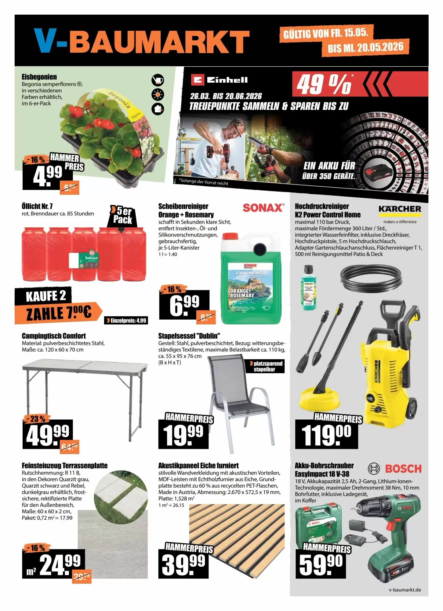 V Baumarkt Prospekt (ab 15.05.2026) zum Blättern - Seite 1