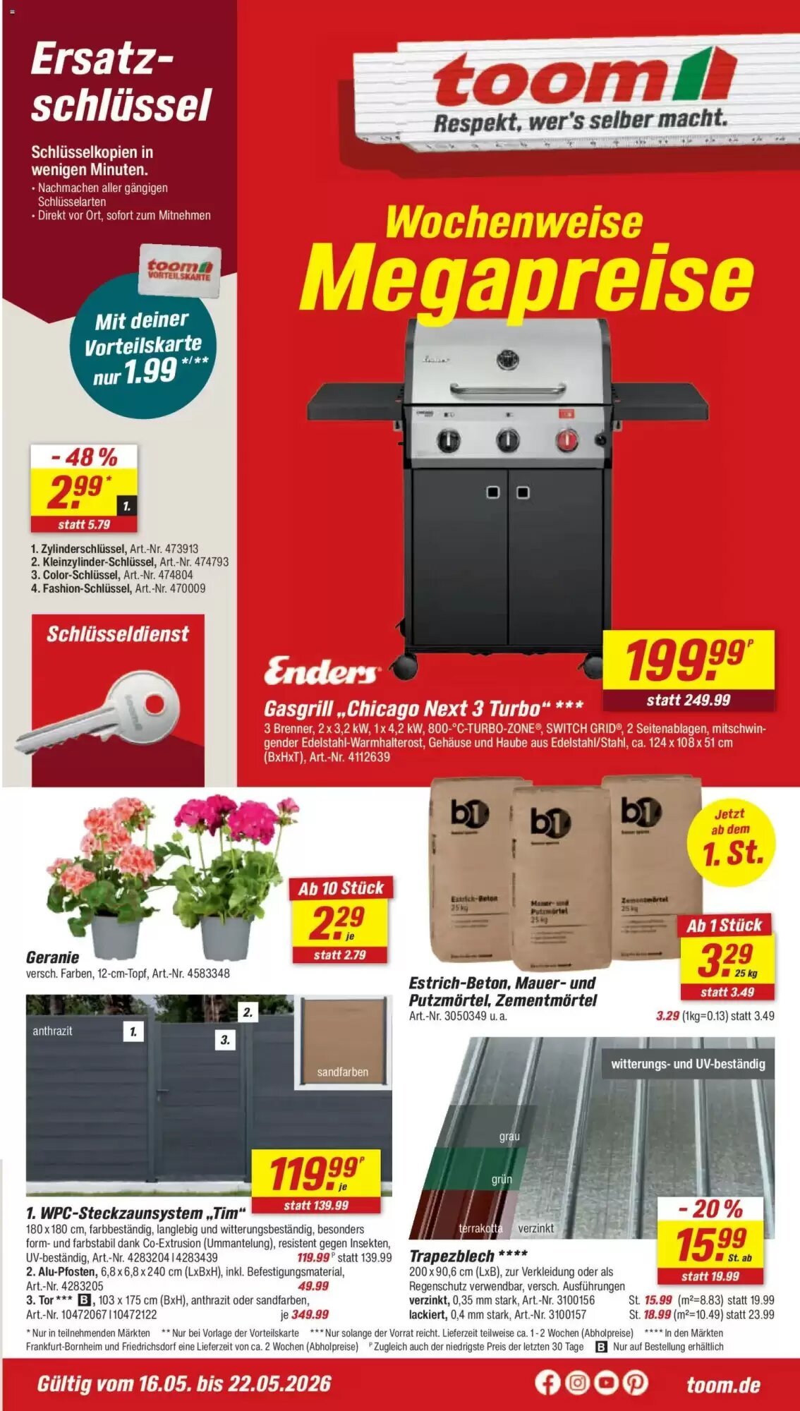 toom Baumarkt Prospekt (ab 16.05.2026) zum Blättern - Seite 1