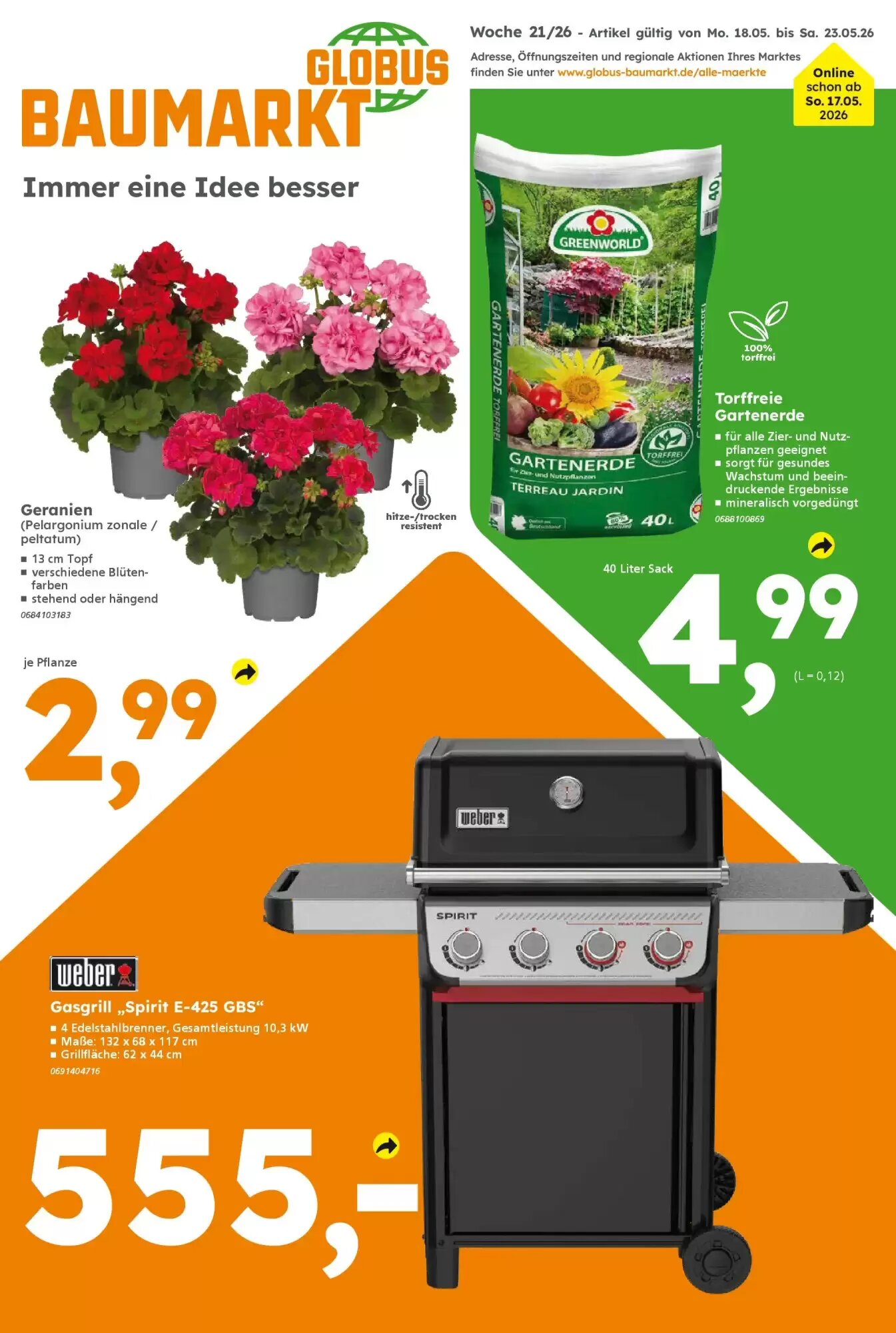 Globus Baumarkt Prospekt (ab 17.05.2026) zum Blättern - Seite 1