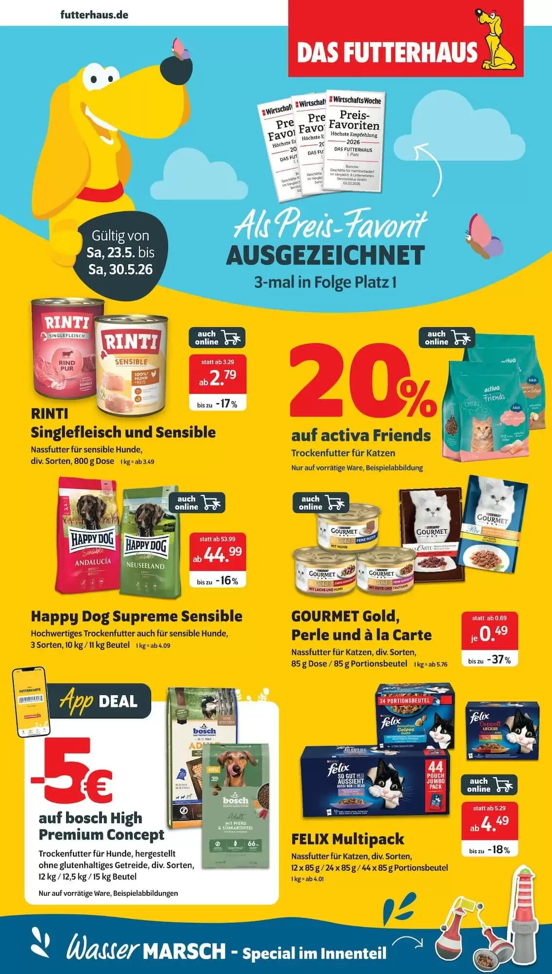 Das Futterhaus Prospekt (ab 23.05.2026) zum Blättern - Seite 1