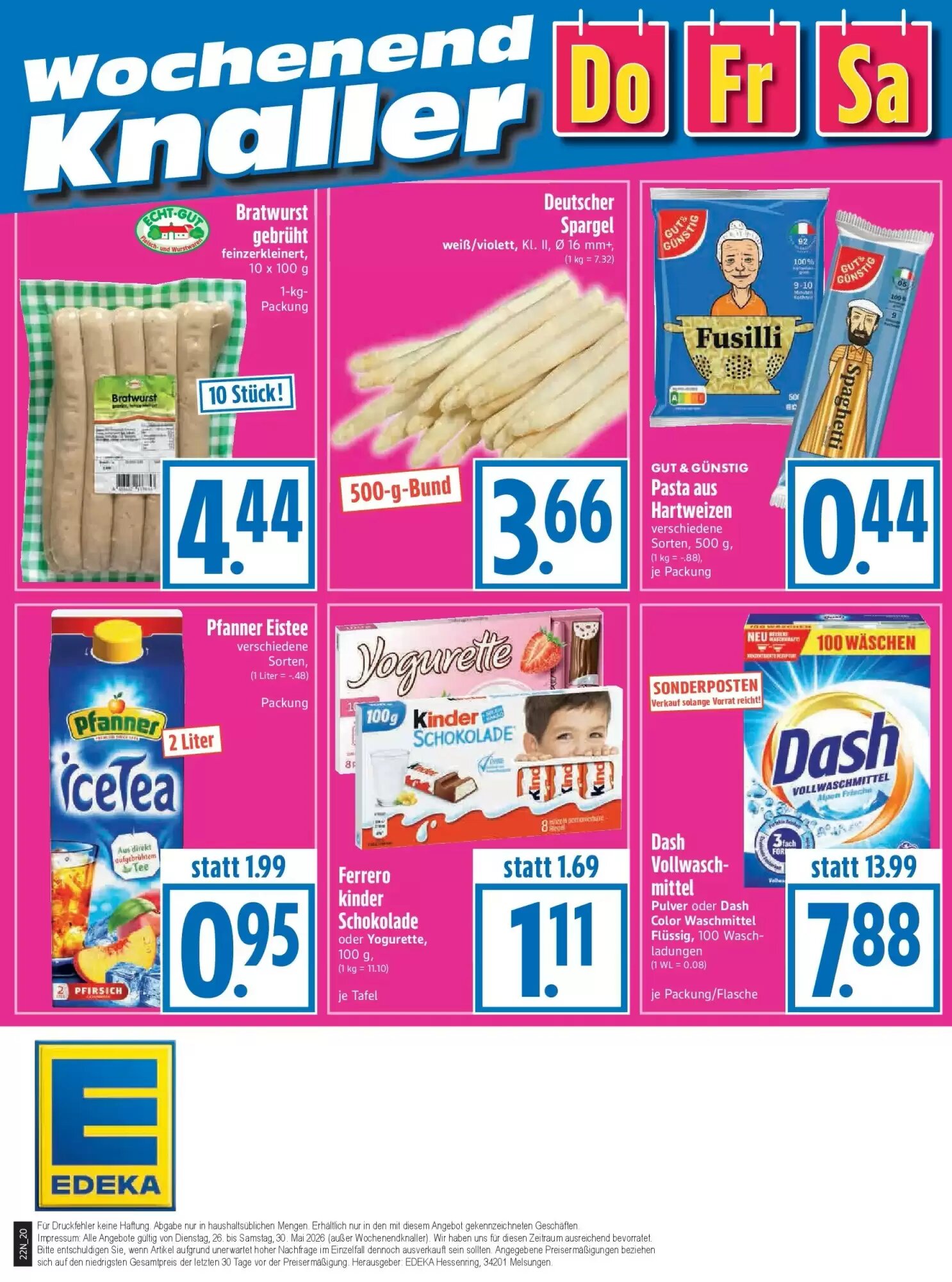 EDEKA Hahner Prospekt (ab 24.05.2026) zum Blättern - Seite 22