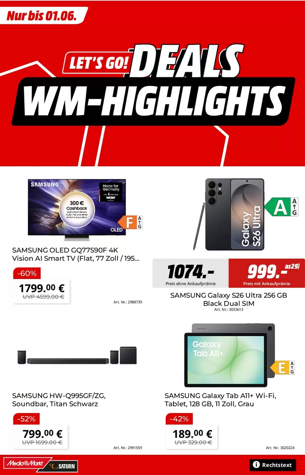 Saturn Prospekt (ab 29.05.2026) zum Blättern - Seite 1