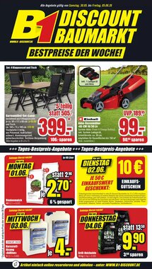 B1 Discount Baumarkt Prospekt (ab 30.05.2026) zum Blättern