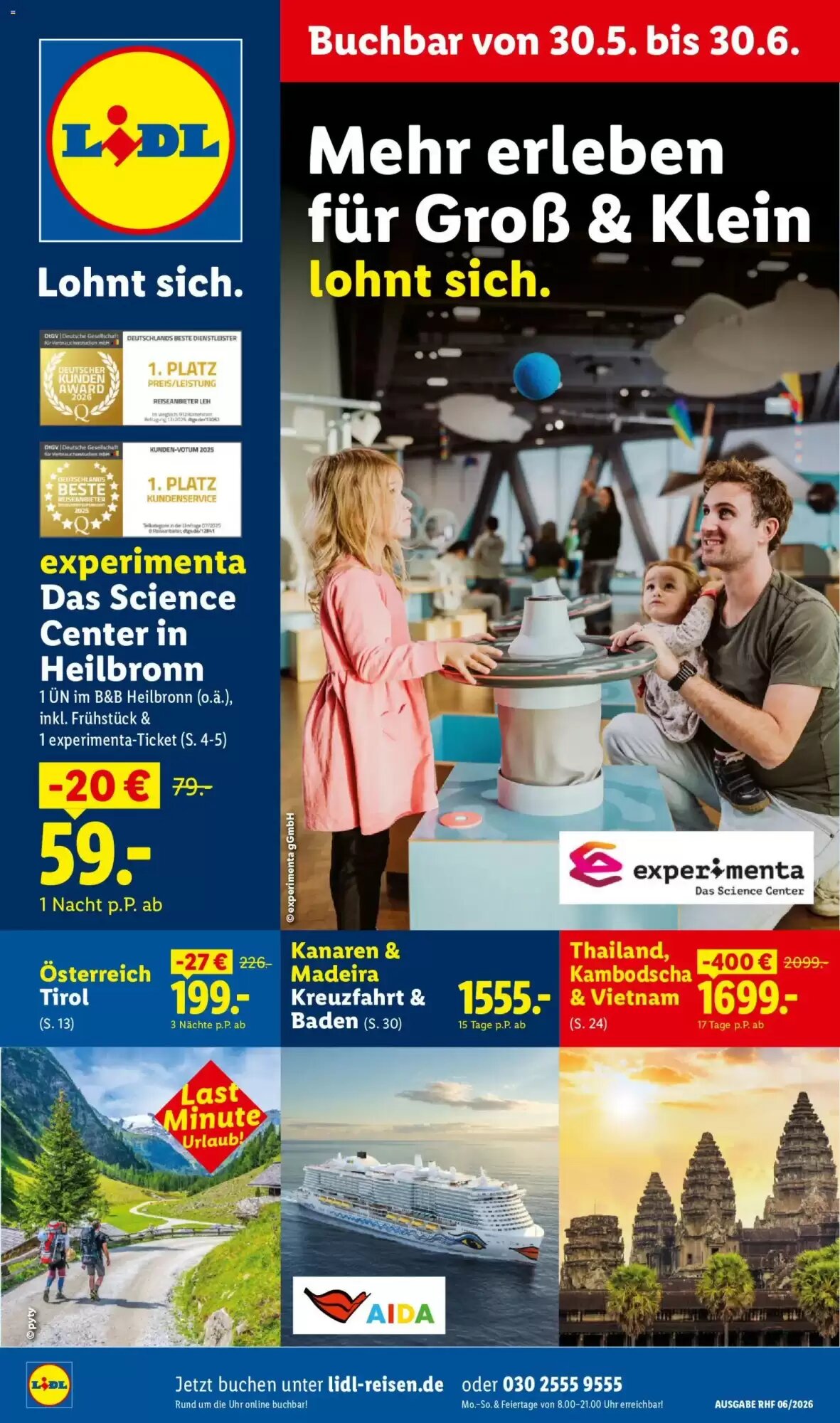 Lidl Reisen Prospekt (ab 30.05.2026) zum Blättern - Seite 1