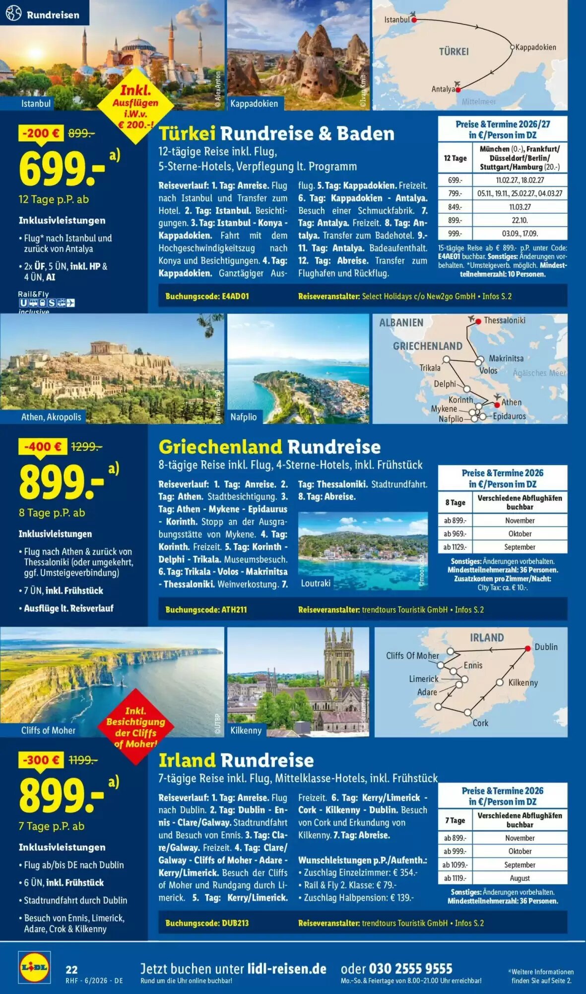 Lidl Reisen Prospekt (ab 30.05.2026) zum Blättern - Seite 22