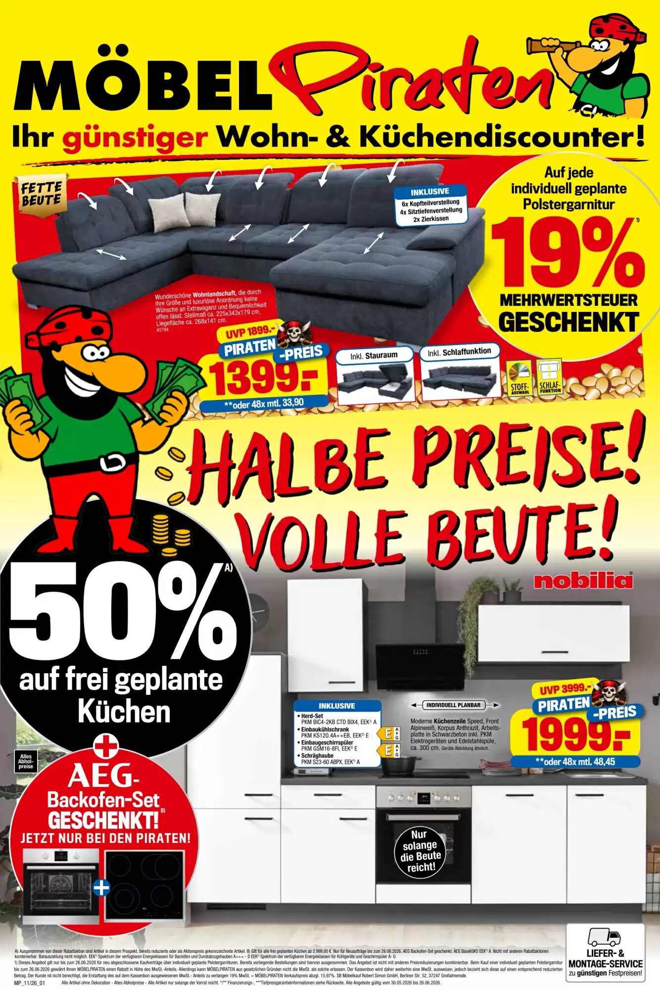 Möbelpiraten Prospekt (ab 30.05.2026) zum Blättern - Seite 1