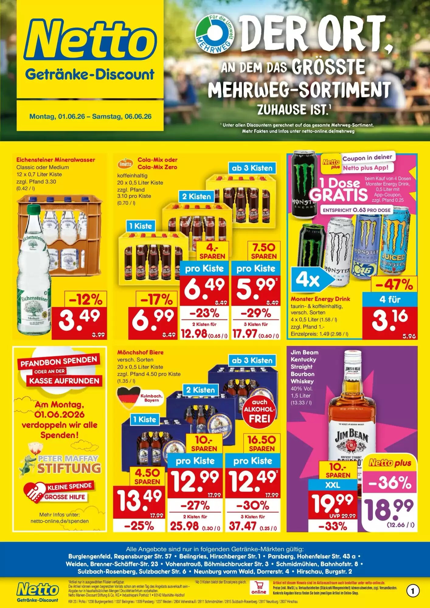 Netto Getränke Discount Prospekt (ab 31.05.2026) zum Blättern - Seite 1