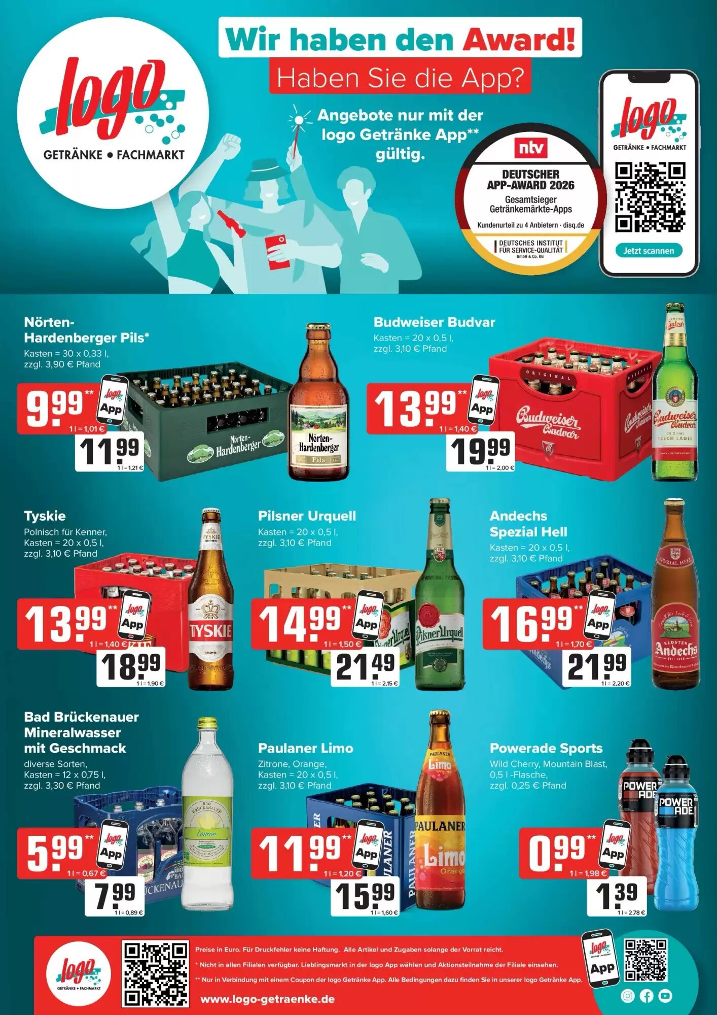 Logo Getränkemarkt Prospekt (ab 31.05.2026) zum Blättern - Seite 8