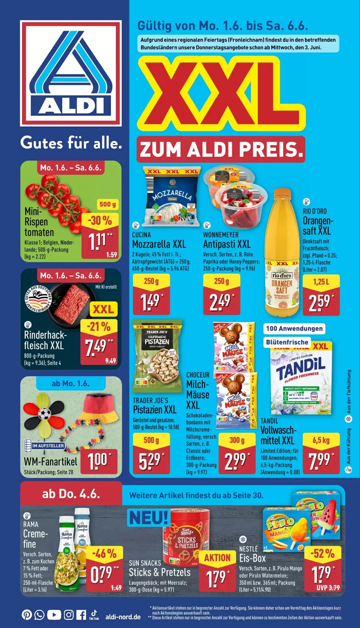 Aldi Nord Prospekt (ab 01.06.2026) zum Blättern - Seite 1