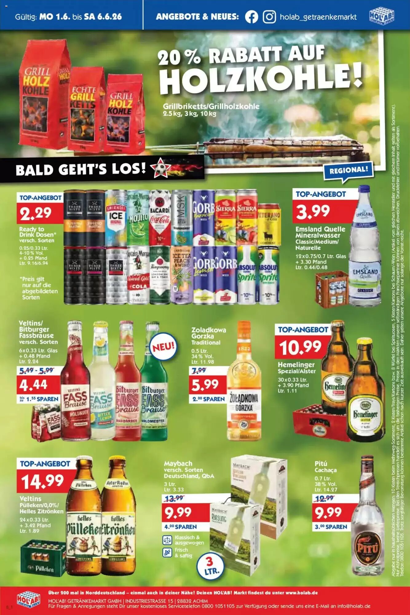 Hol'ab Getränkemarkt Prospekt (ab 01.06.2026) zum Blättern - Seite 8