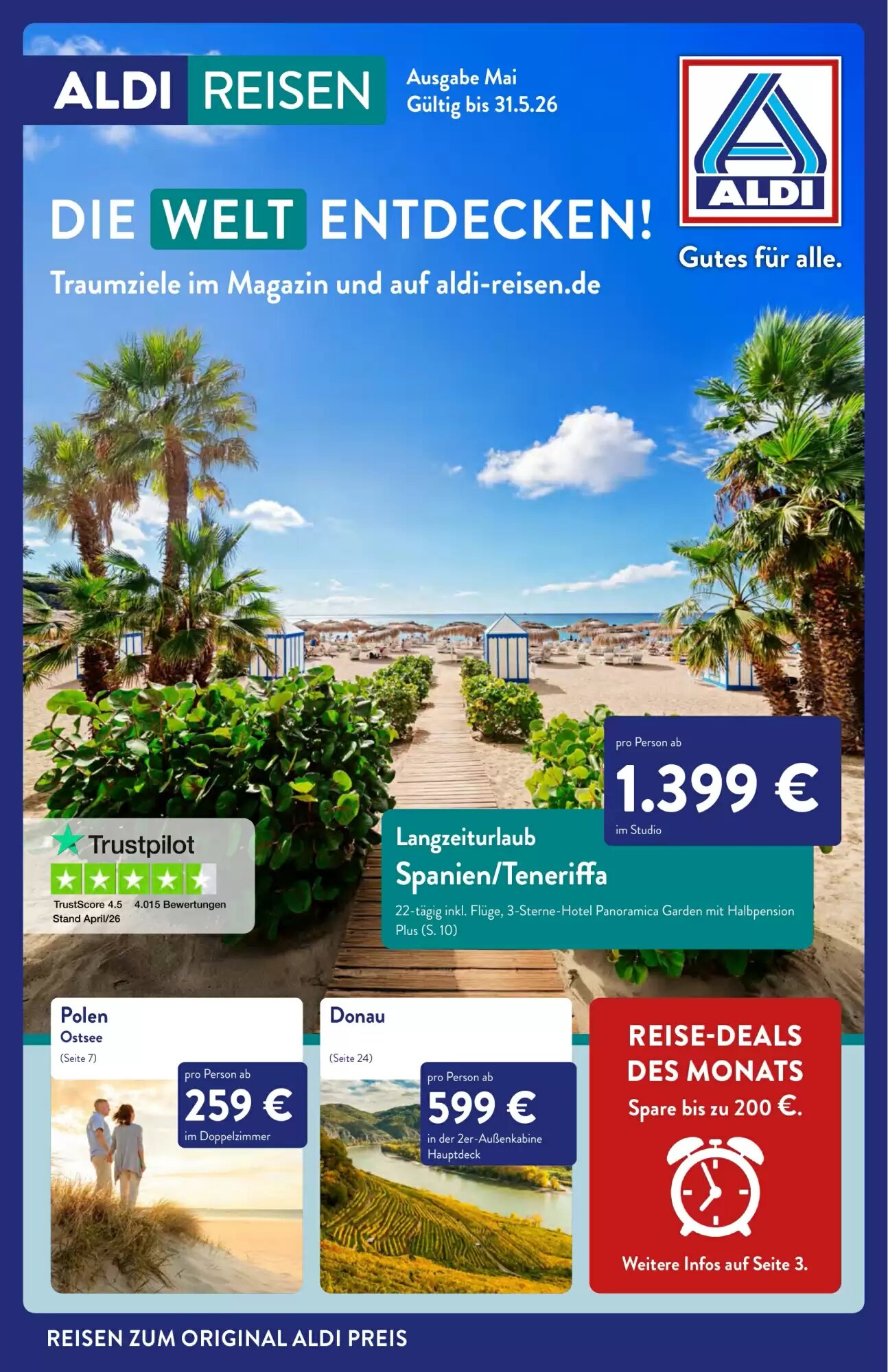 ALDI Nord Reisen Prospekt (ab 01.06.2026) zum Blättern - Seite 1