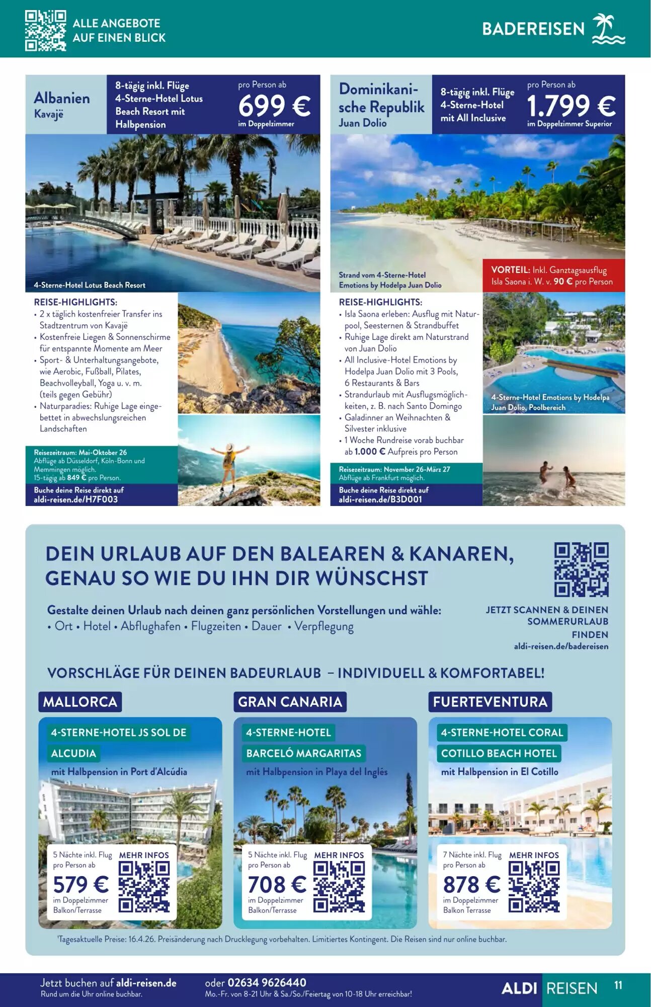 ALDI Nord Reisen Prospekt (ab 01.06.2026) zum Blättern - Seite 11