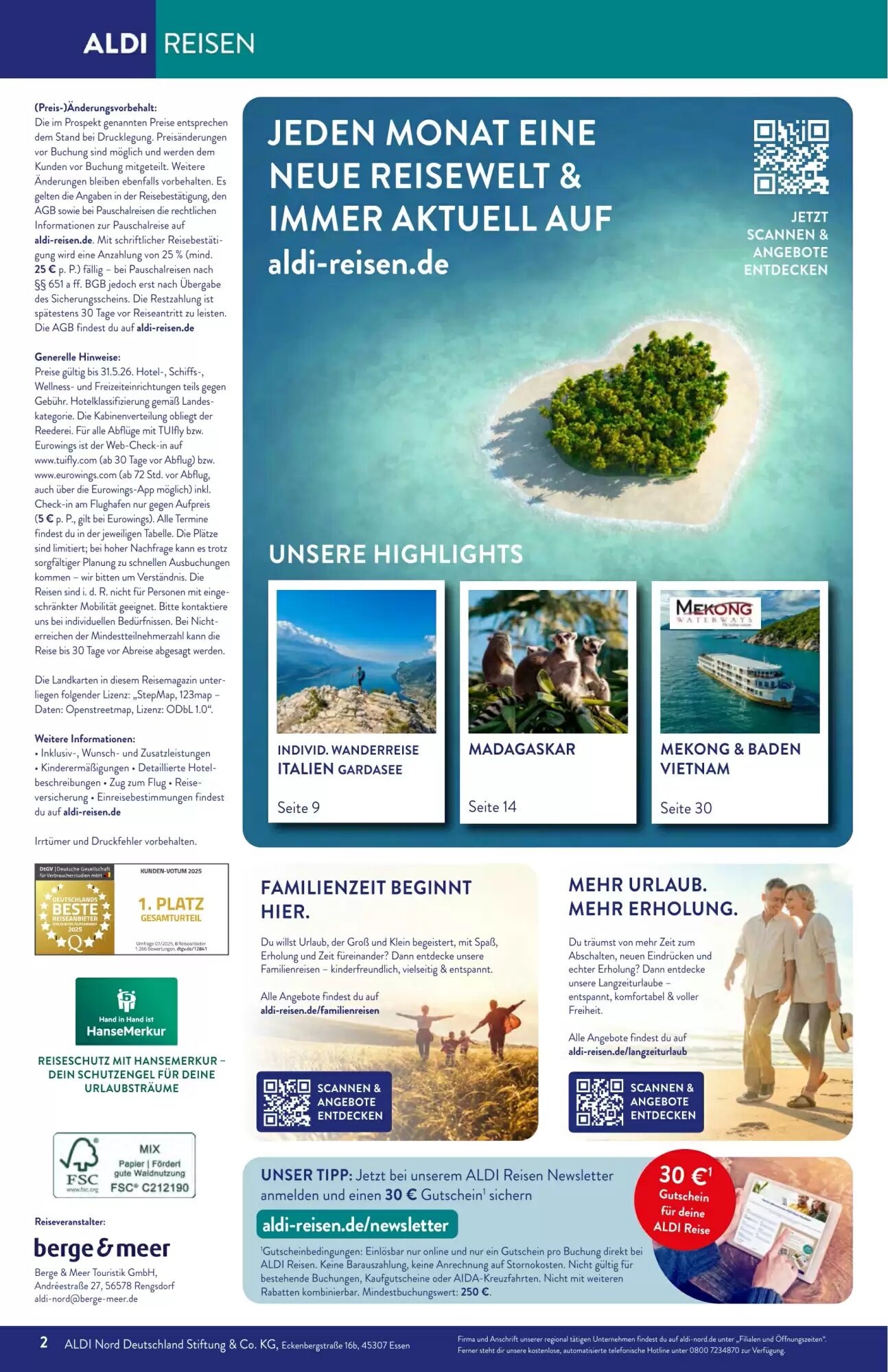 ALDI Nord Reisen Prospekt (ab 01.06.2026) zum Blättern - Seite 2