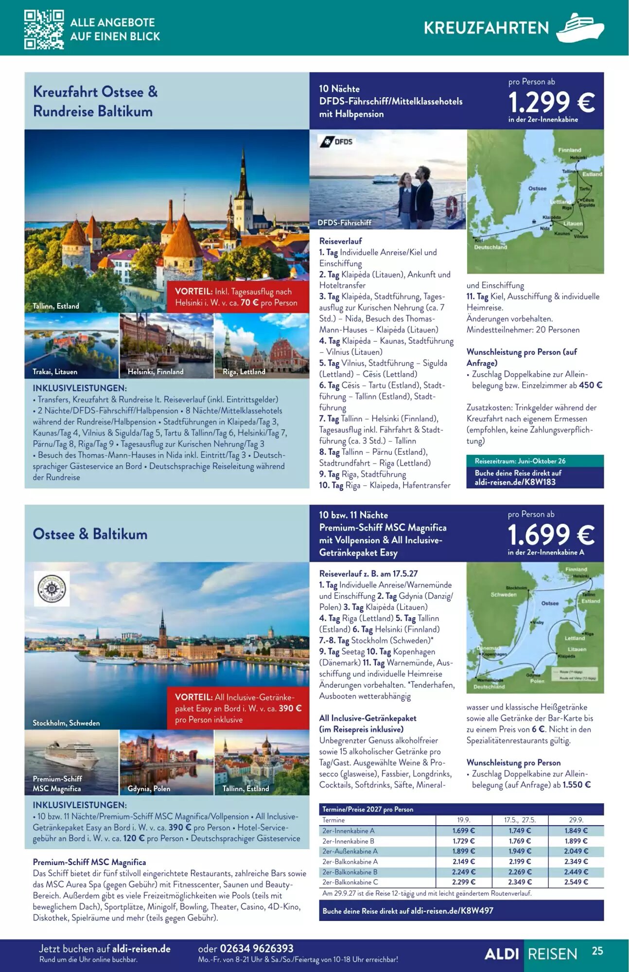 ALDI Nord Reisen Prospekt (ab 01.06.2026) zum Blättern - Seite 25