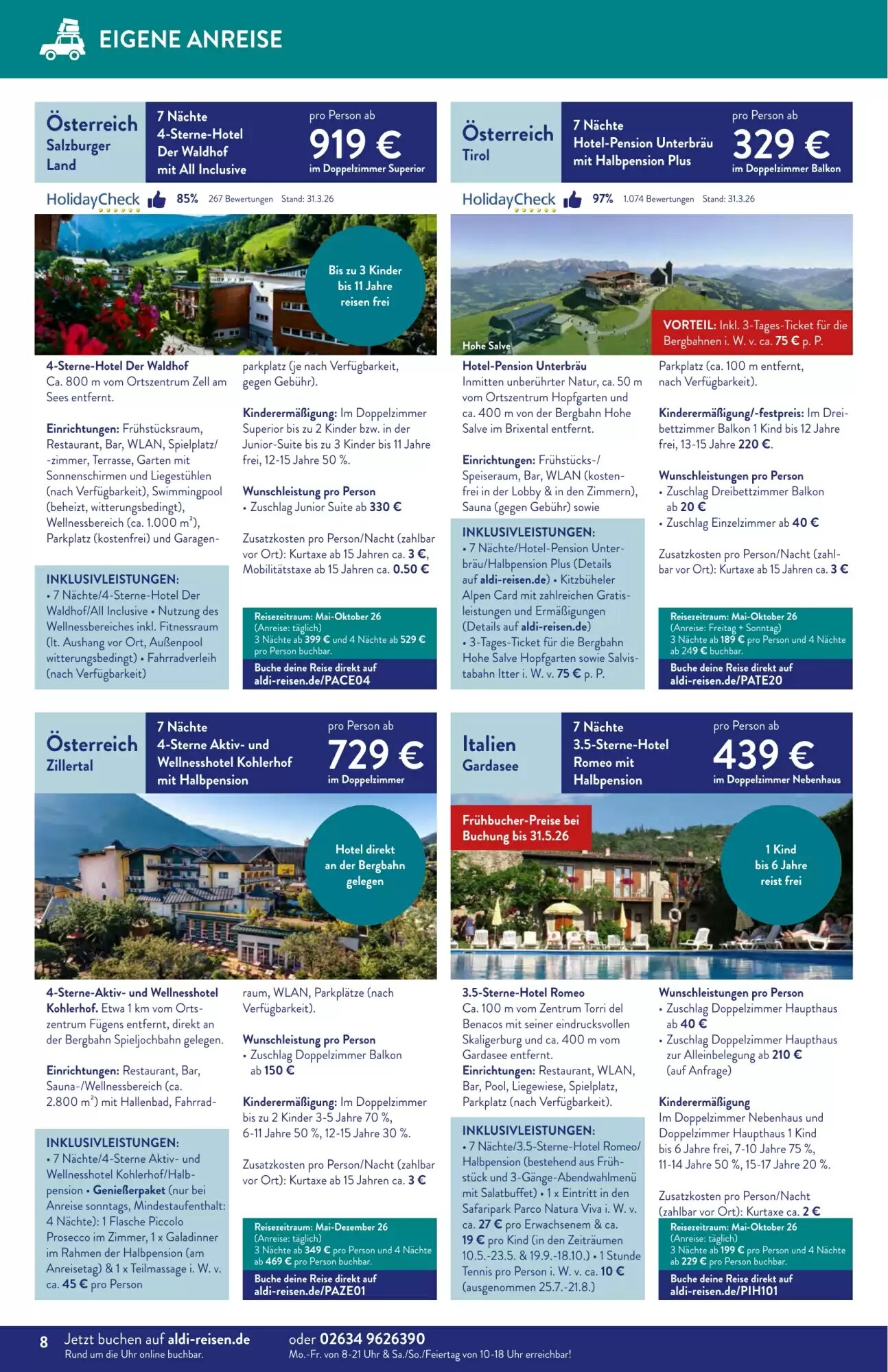ALDI Nord Reisen Prospekt (ab 01.06.2026) zum Blättern - Seite 8