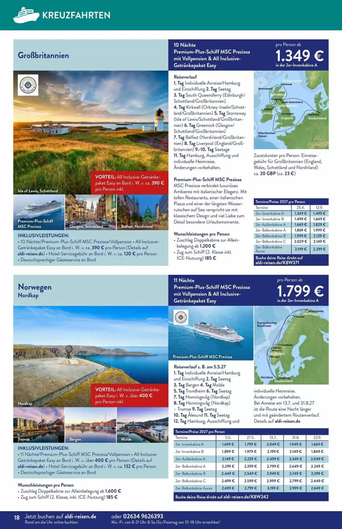 Aldi Süd Reisen Prospekt (ab 01.06.2026) zum Blättern - Seite 18