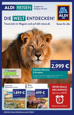 Aldi Süd Reisen Prospekt (ab 01.06.2026) zum Blättern