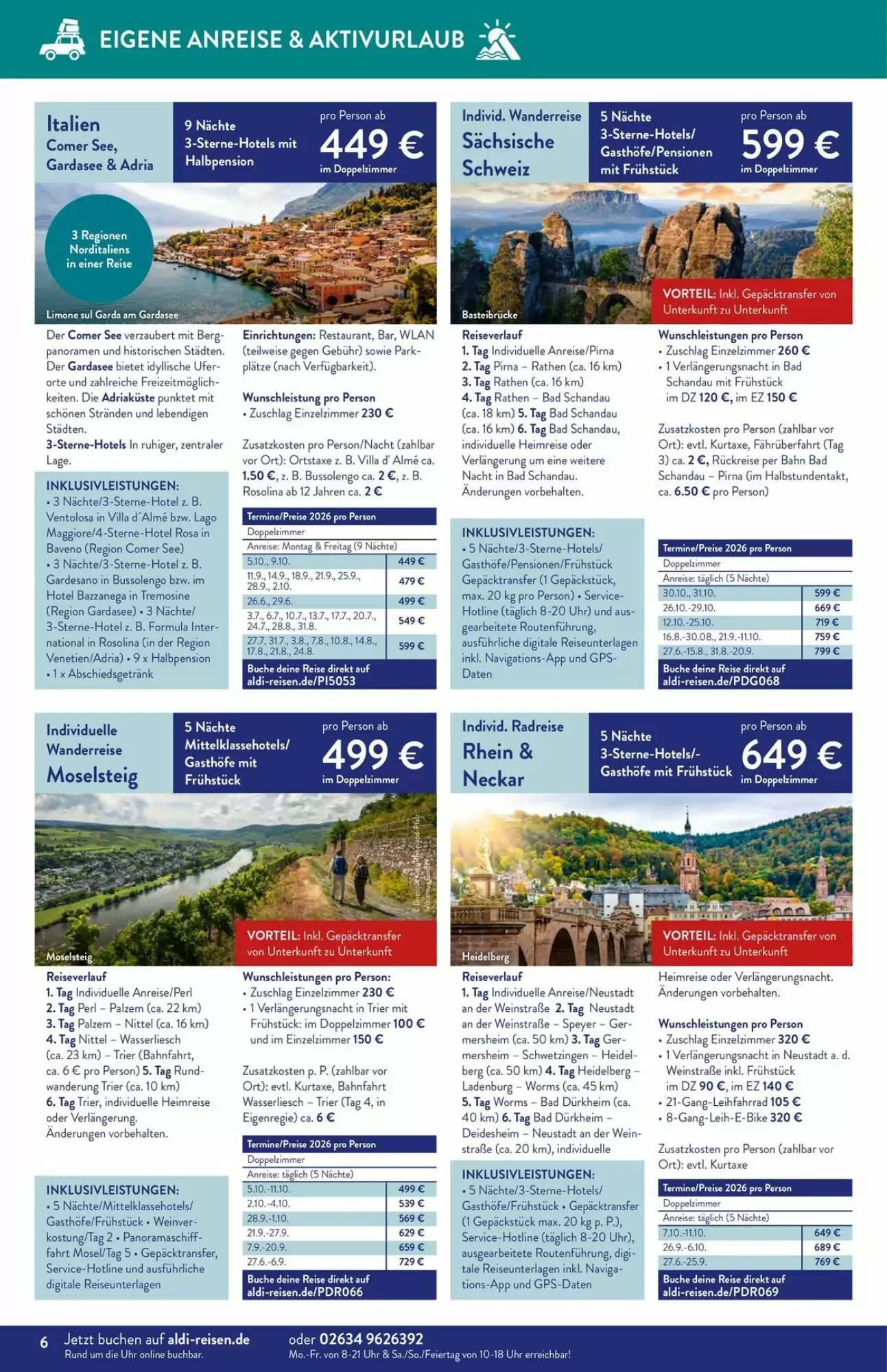 Aldi Süd Reisen Prospekt (ab 01.06.2026) zum Blättern - Seite 6