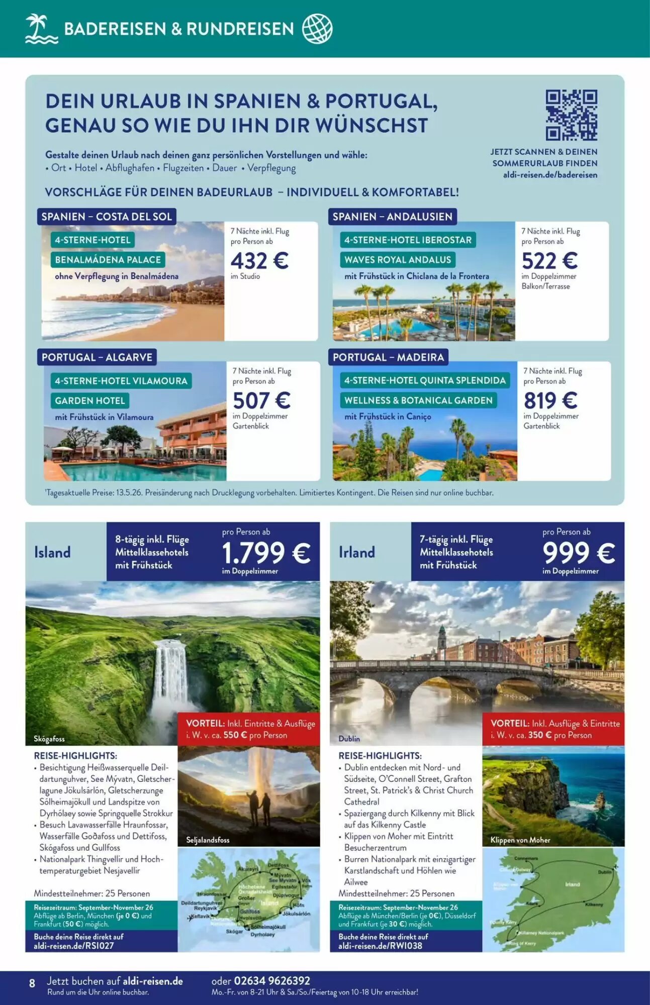 Aldi Süd Reisen Prospekt (ab 01.06.2026) zum Blättern - Seite 8