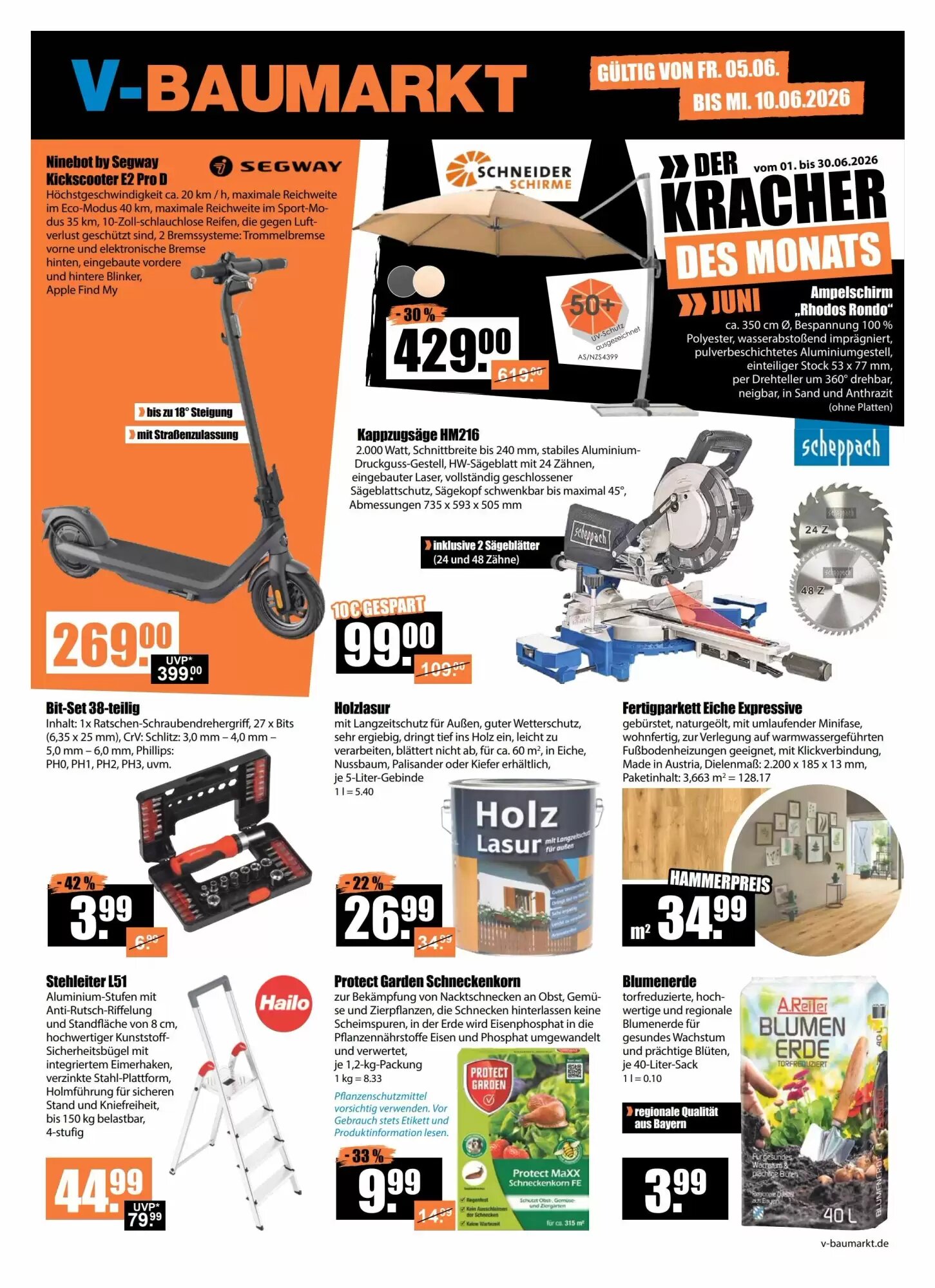 V Baumarkt Prospekt (ab 05.06.2026) zum Blättern - Seite 1