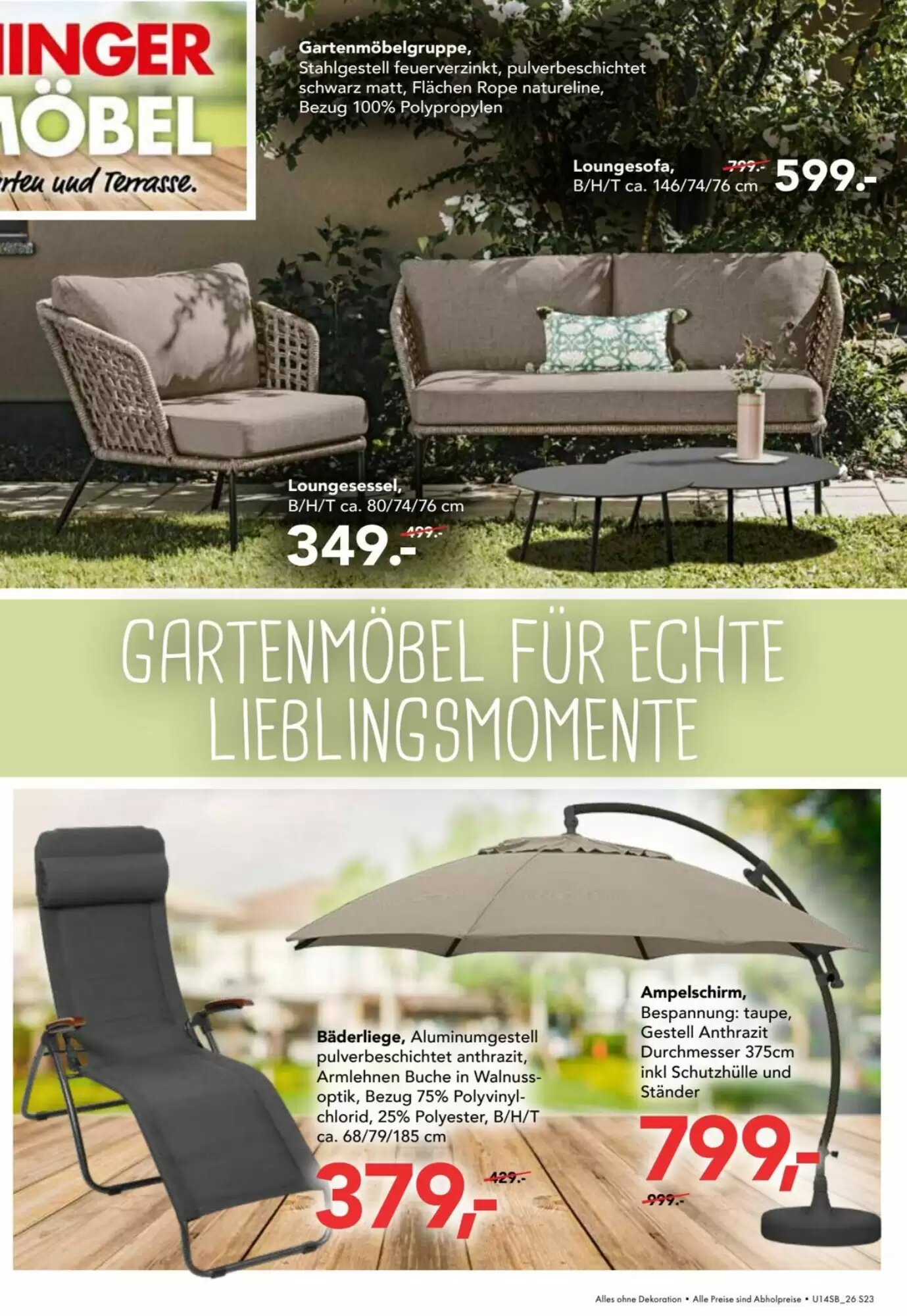 Möbel Wanninger Prospekt (ab 05.06.2026) zum Blättern - Seite 23