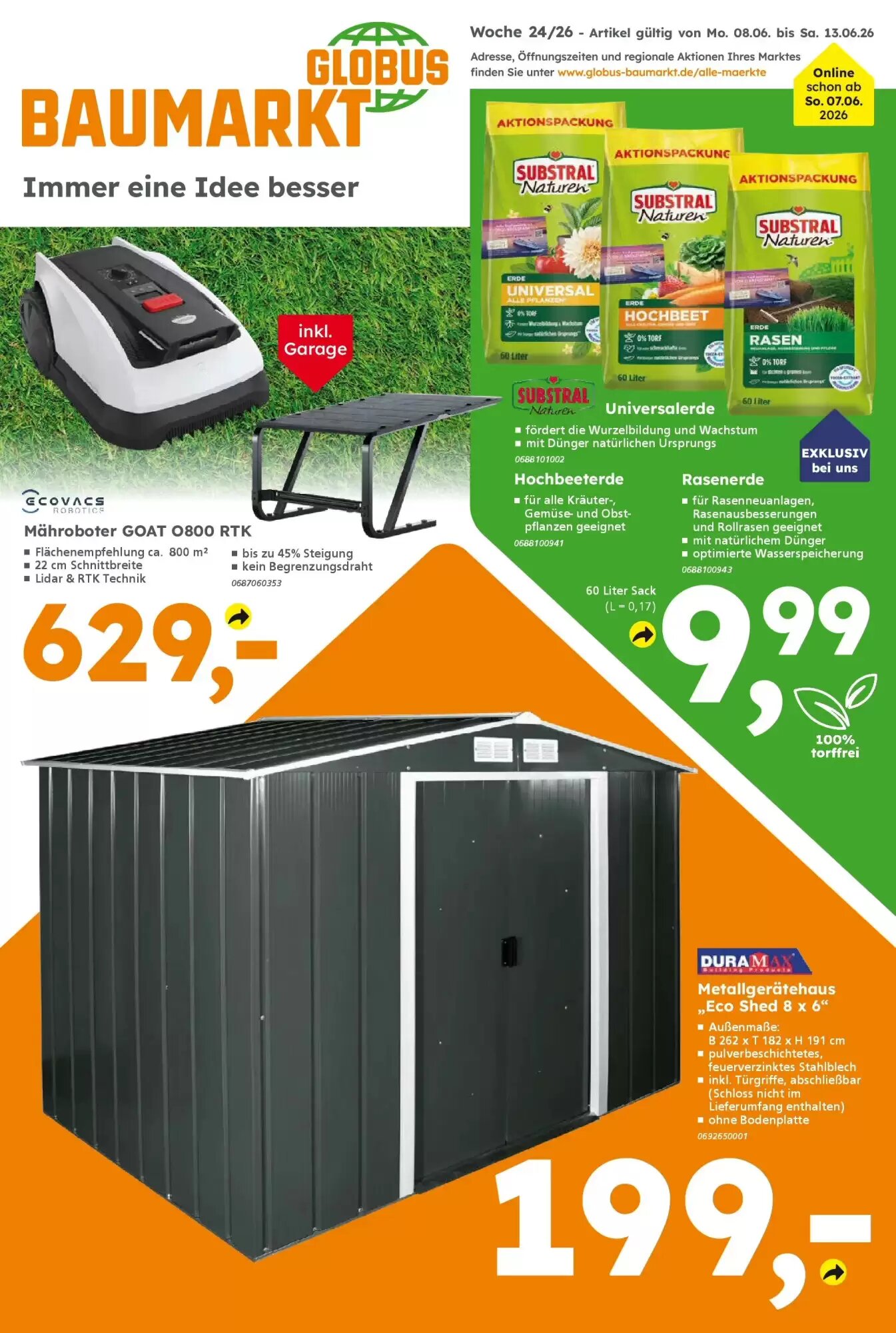 Globus Baumarkt Prospekt (ab 07.06.2026) zum Blättern - Seite 1