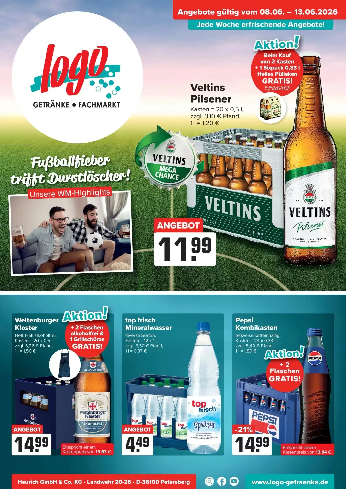 Logo Getränkemarkt Prospekt (ab 07.06.2026) zum Blättern - Seite 1