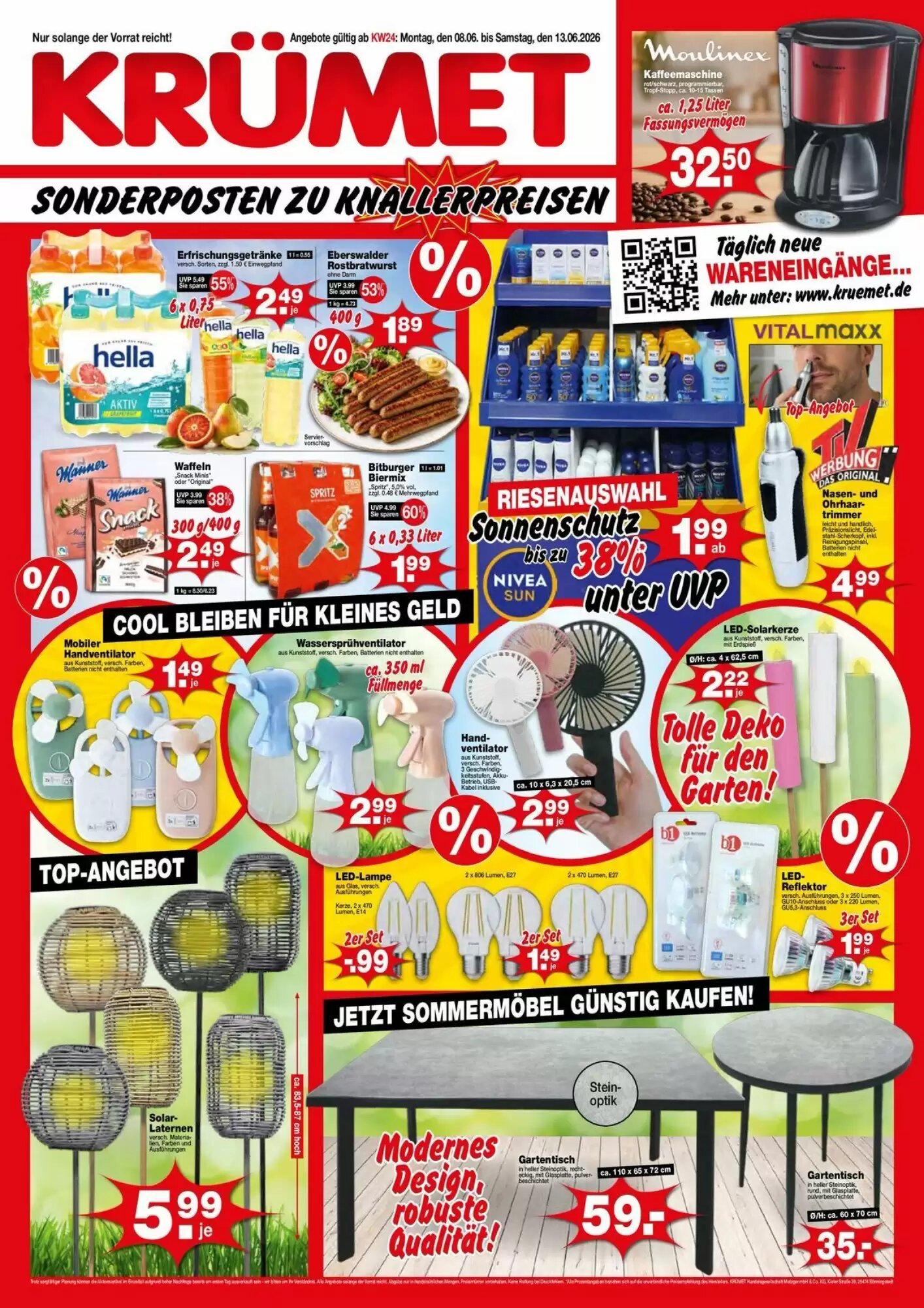 Krümet Sonderposten Prospekt (ab 08.06.2026) zum Blättern - Seite 1