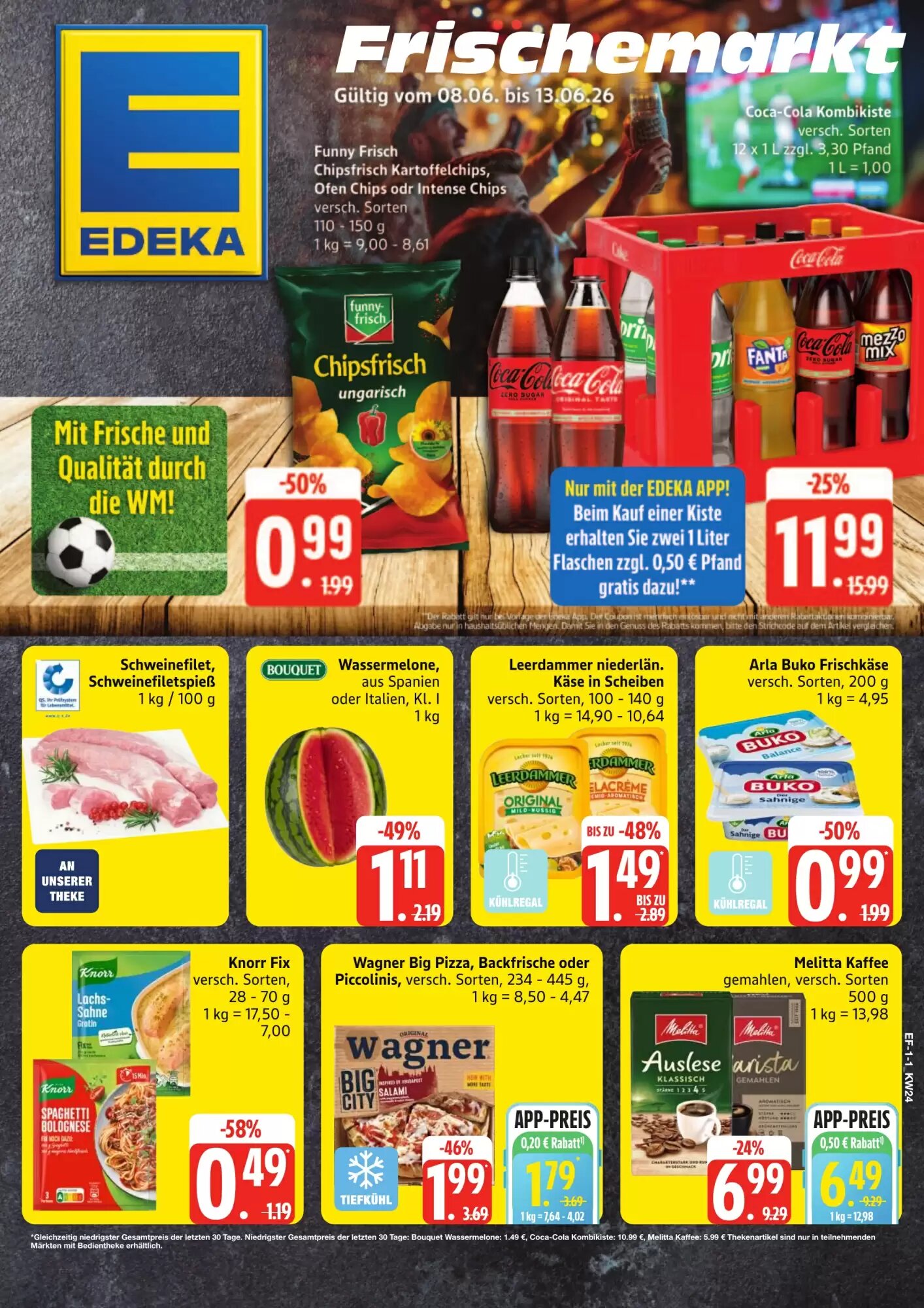 Edeka Frischemarkt Prospekt (ab 08.06.2026) zum Blättern - Seite 1