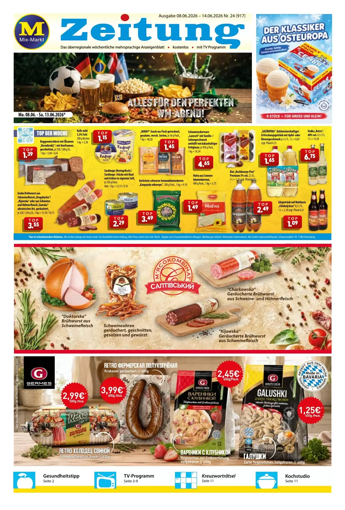 Mix Markt Prospekt (ab 08.06.2026) zum Blättern - Seite 1