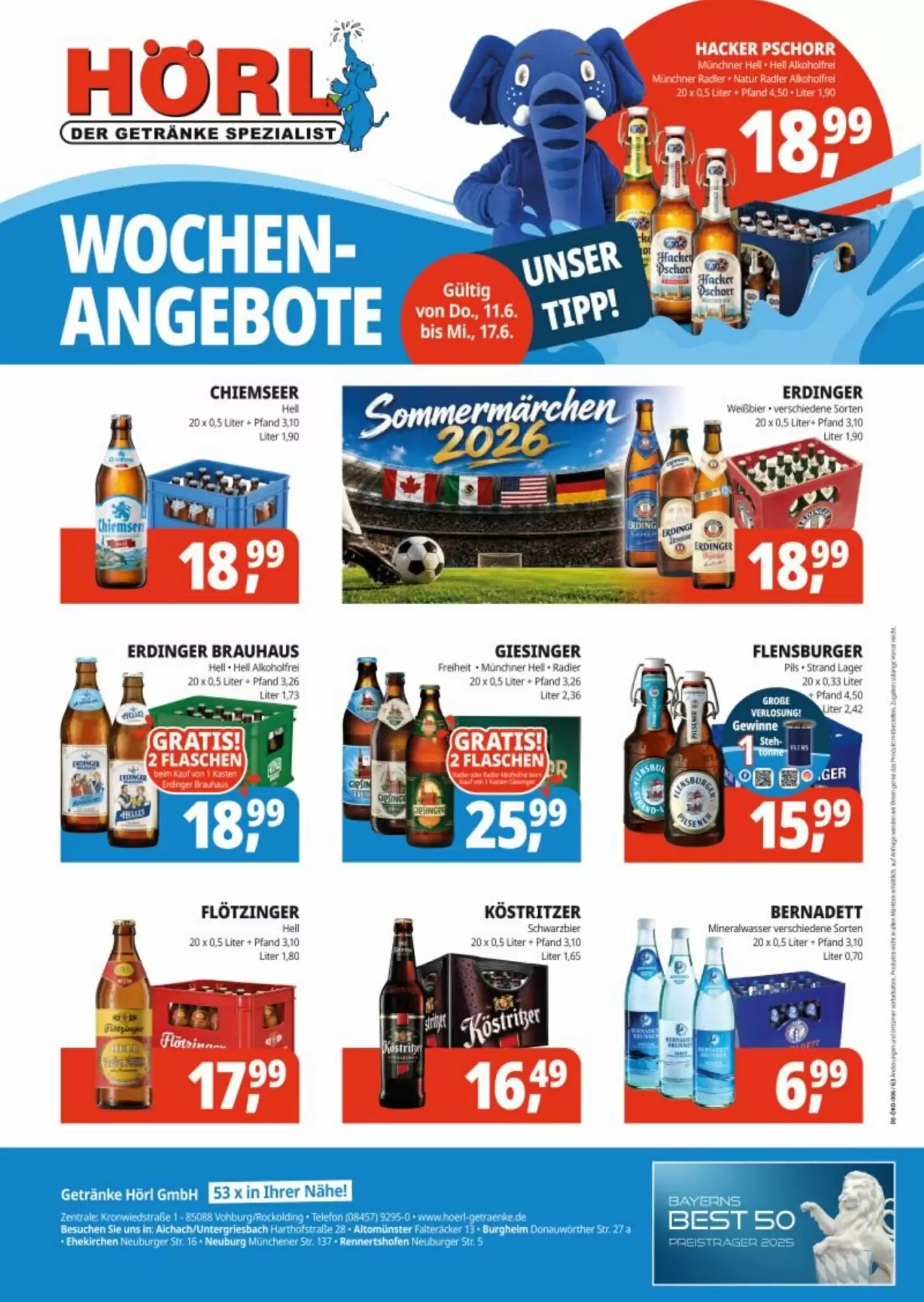 Hörl Getränke Prospekt (ab 11.06.2026) zum Blättern - Seite 1