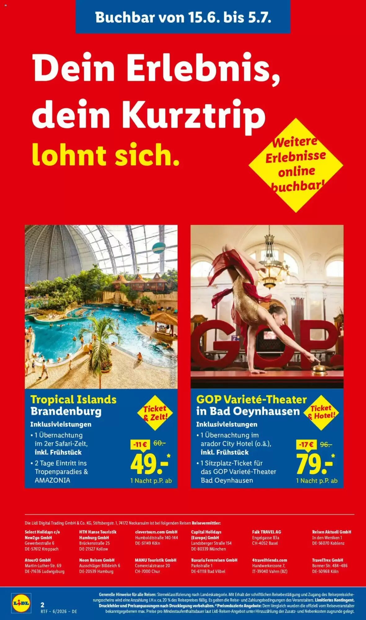 Lidl Reisen Prospekt (ab 13.06.2026) zum Blättern - Seite 2