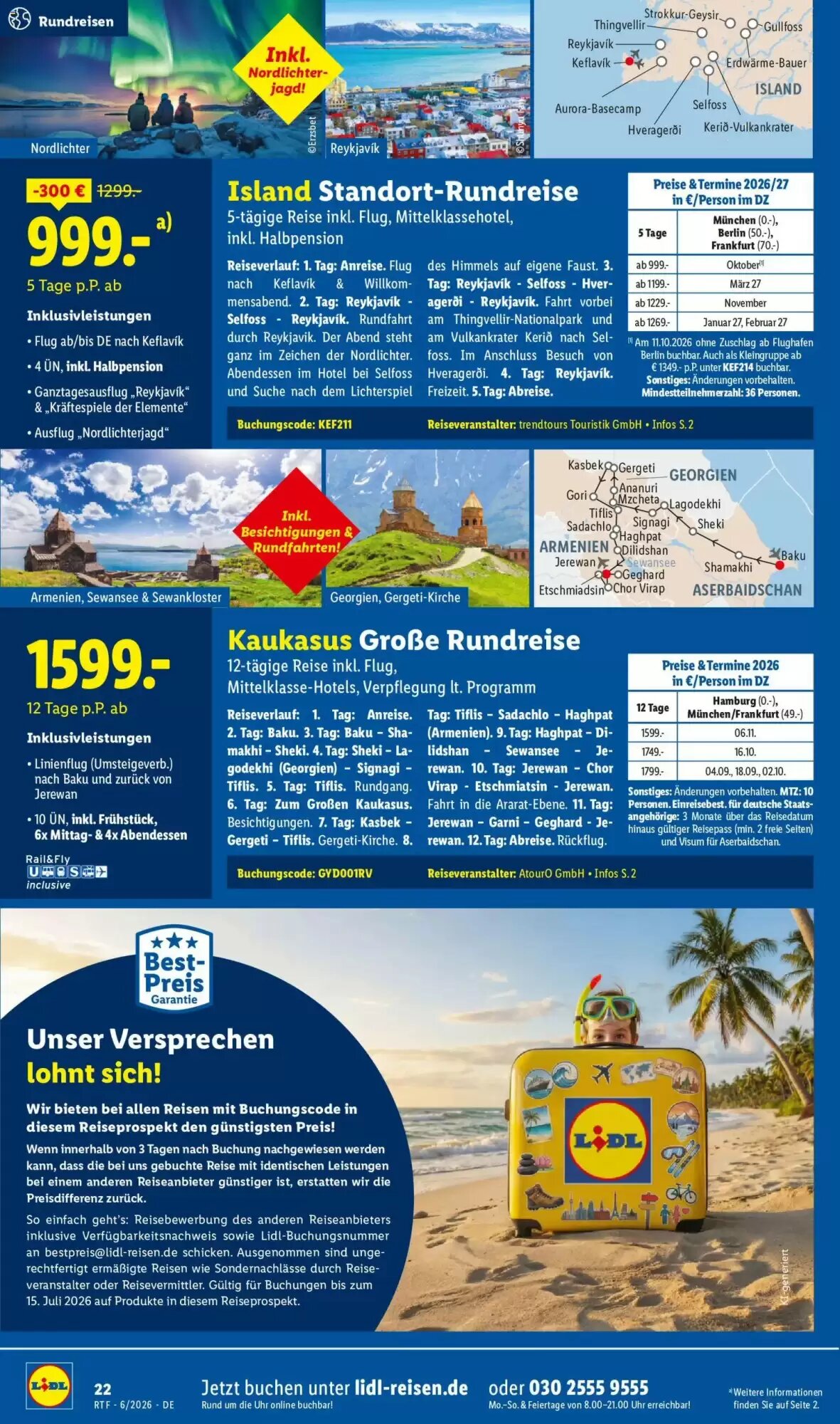 Lidl Reisen Prospekt (ab 13.06.2026) zum Blättern - Seite 22