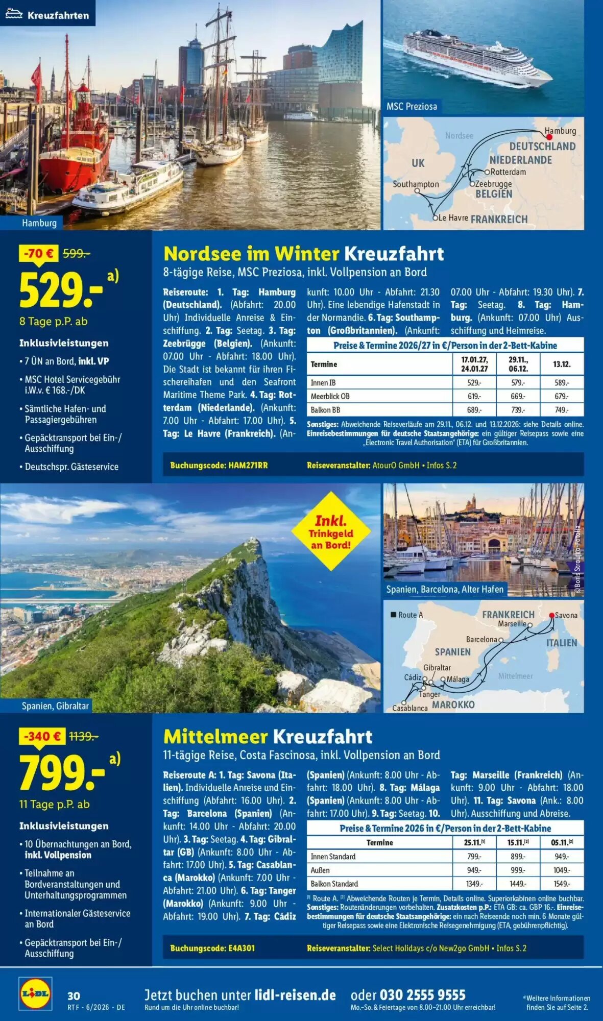 Lidl Reisen Prospekt (ab 13.06.2026) zum Blättern - Seite 30