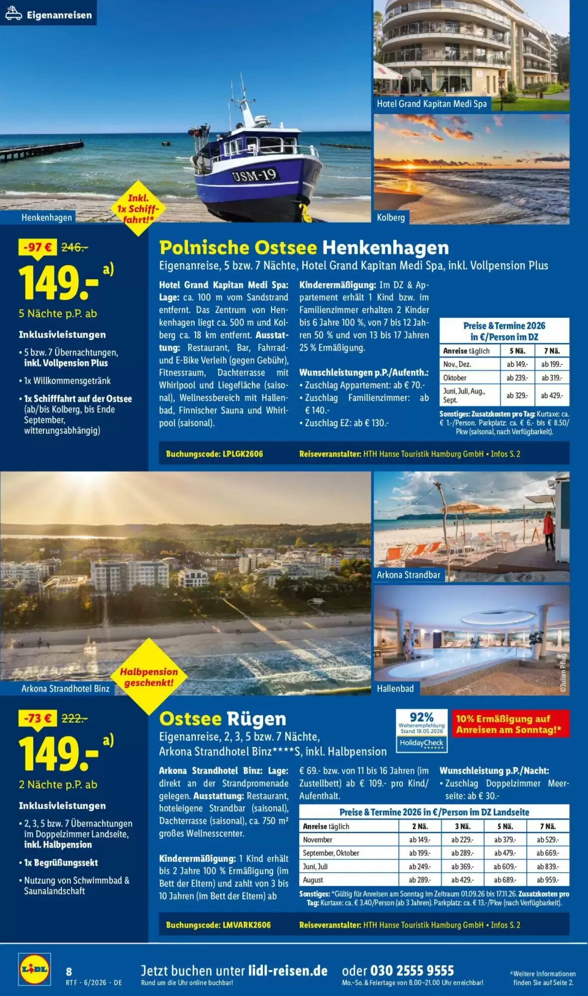 Lidl Reisen Prospekt (ab 13.06.2026) zum Blättern - Seite 8