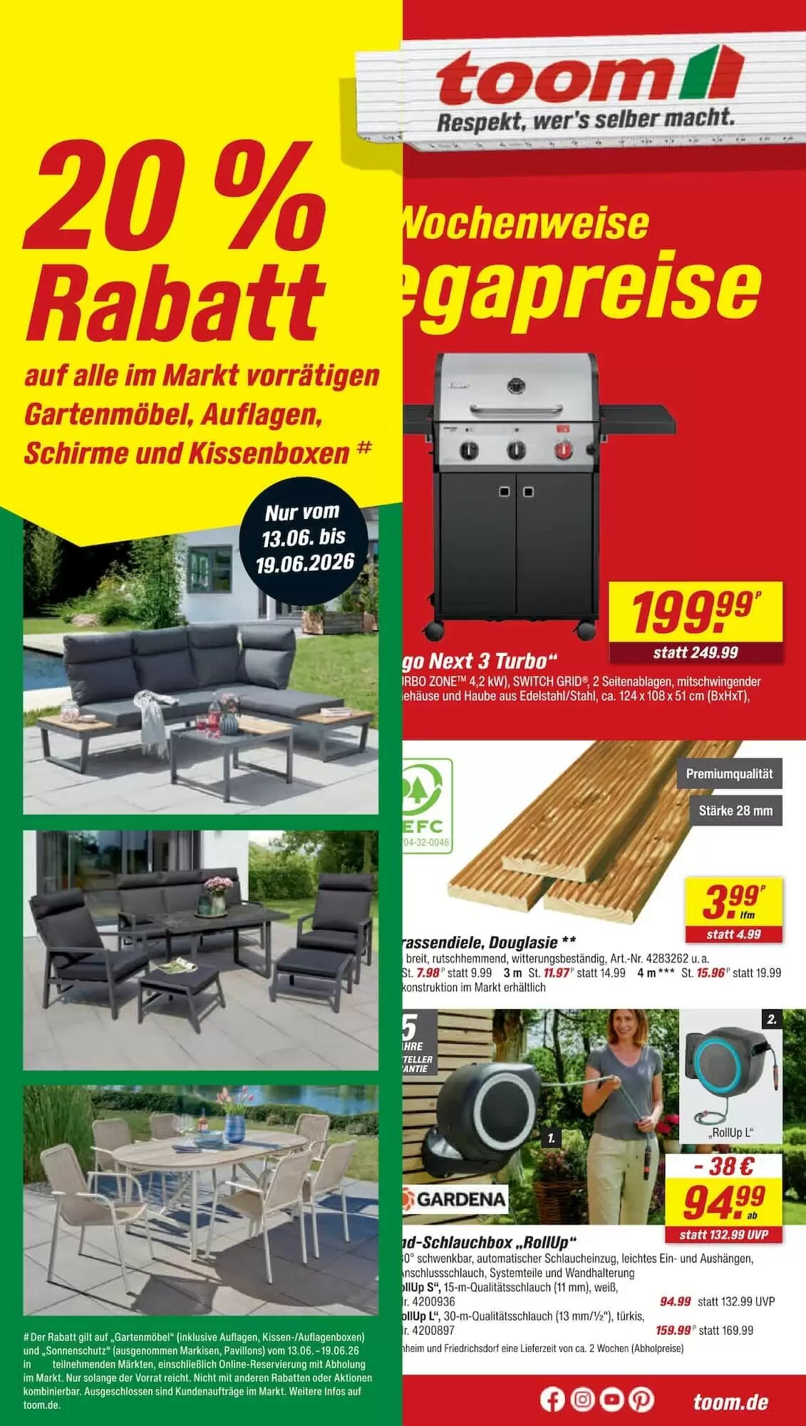 toom Baumarkt Prospekt (ab 13.06.2026) zum Blättern - Seite 1