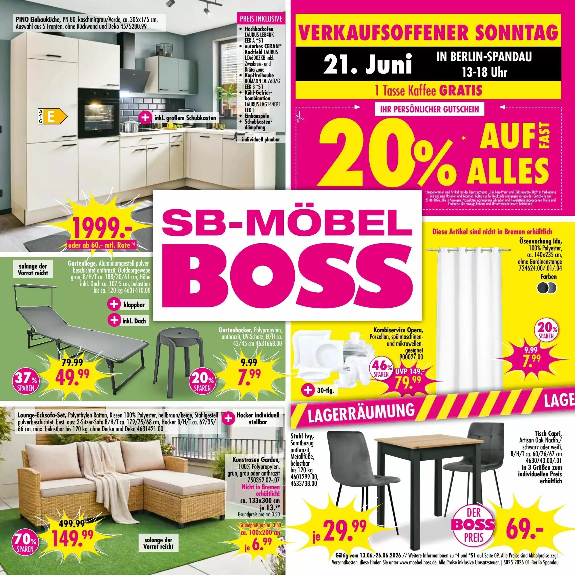 Möbel Boss Prospekt (ab 13.06.2026) zum Blättern - Seite 1