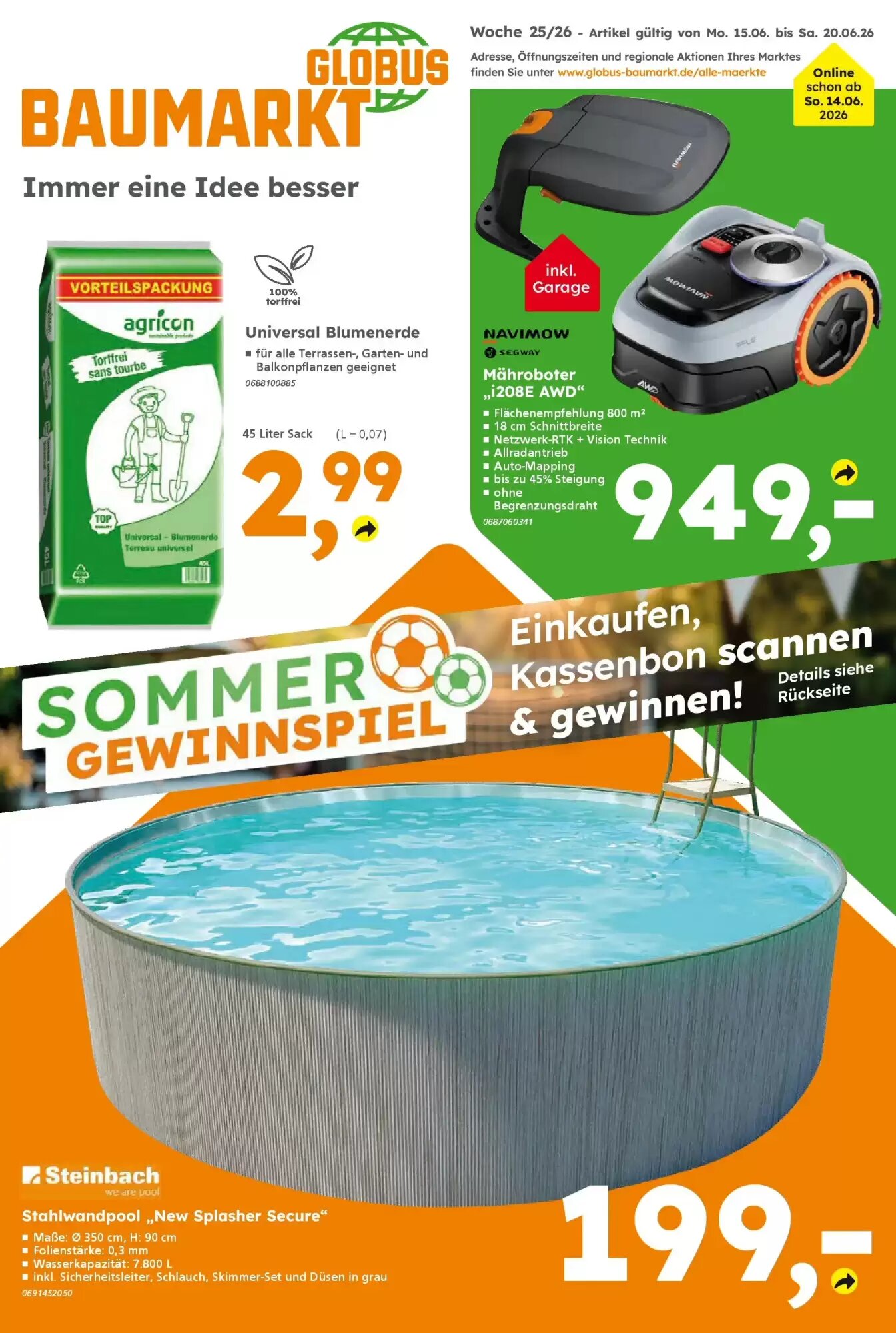 Globus Baumarkt Prospekt (ab 14.06.2026) zum Blättern - Seite 1