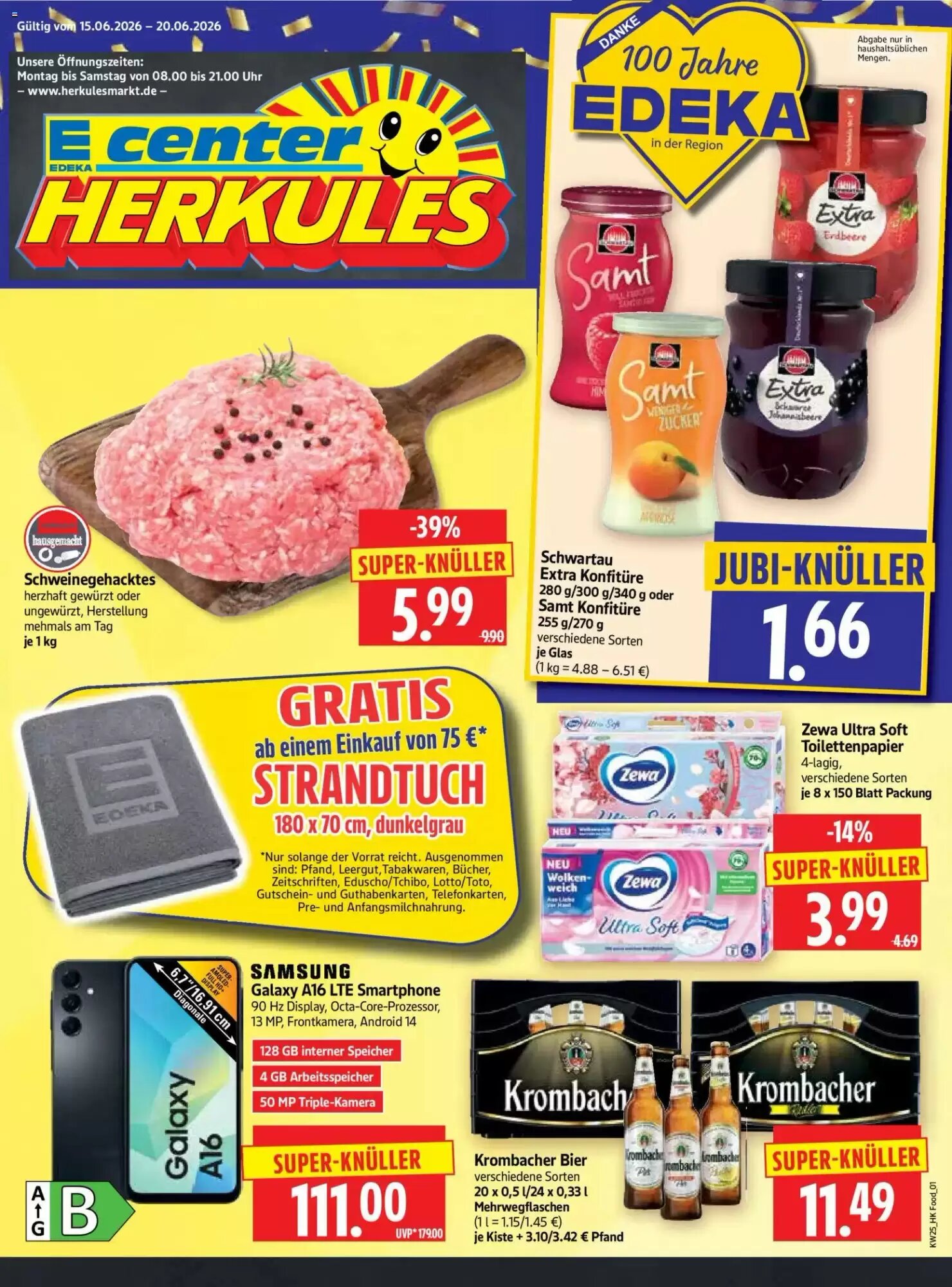 Edeka Herkules Prospekt (ab 15.06.2026) zum Blättern - Seite 1