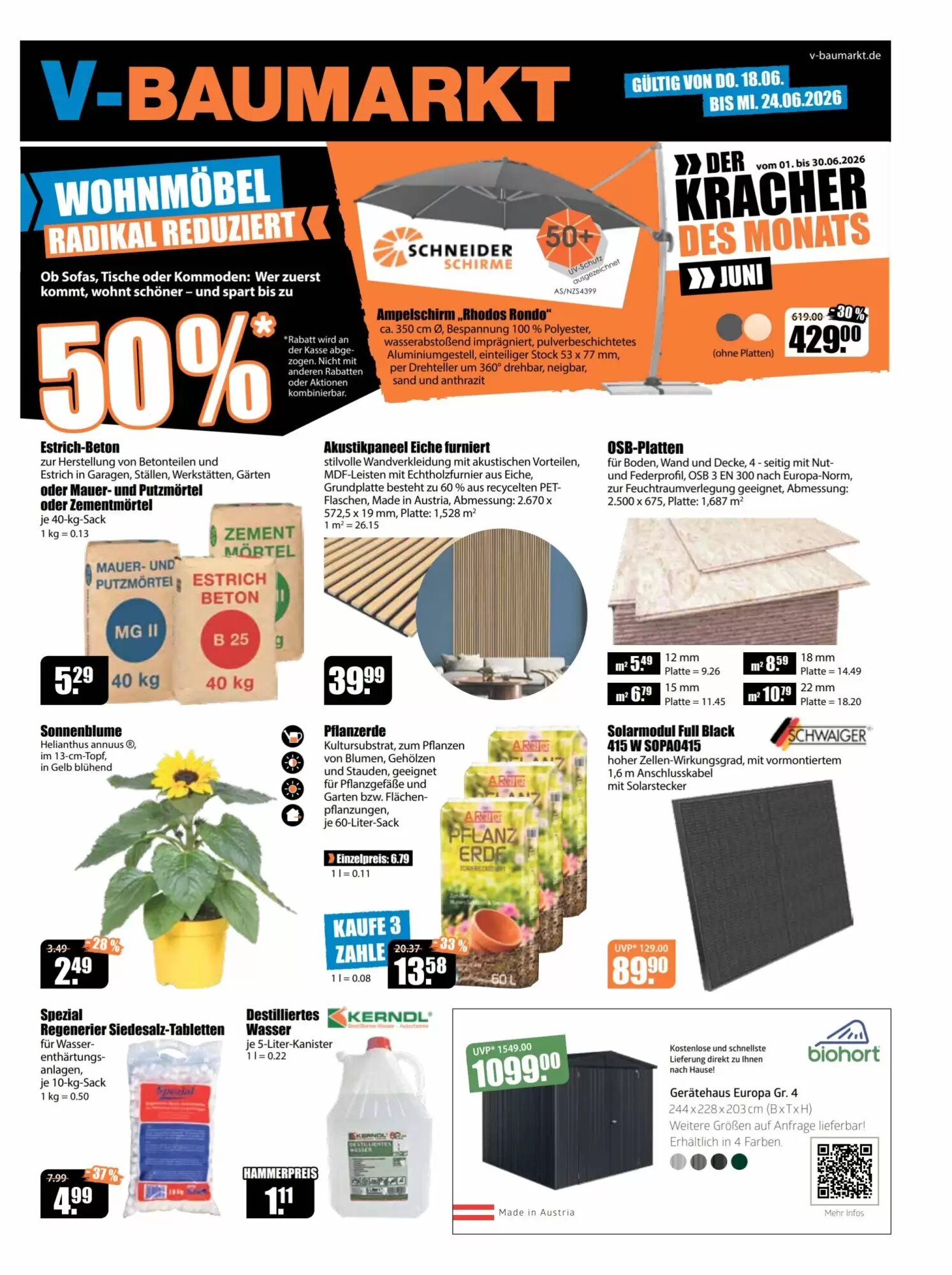 V Baumarkt Prospekt (ab 18.06.2026) zum Blättern - Seite 1