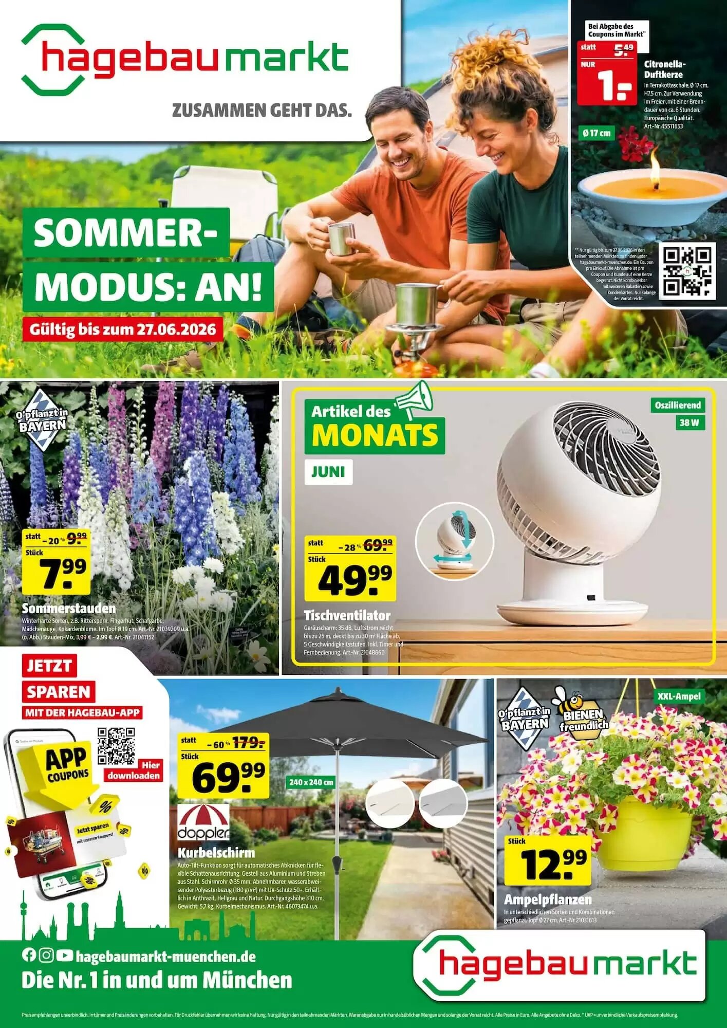 Hagebau Prospekt (ab 20.06.2026) zum Blättern - Seite 1