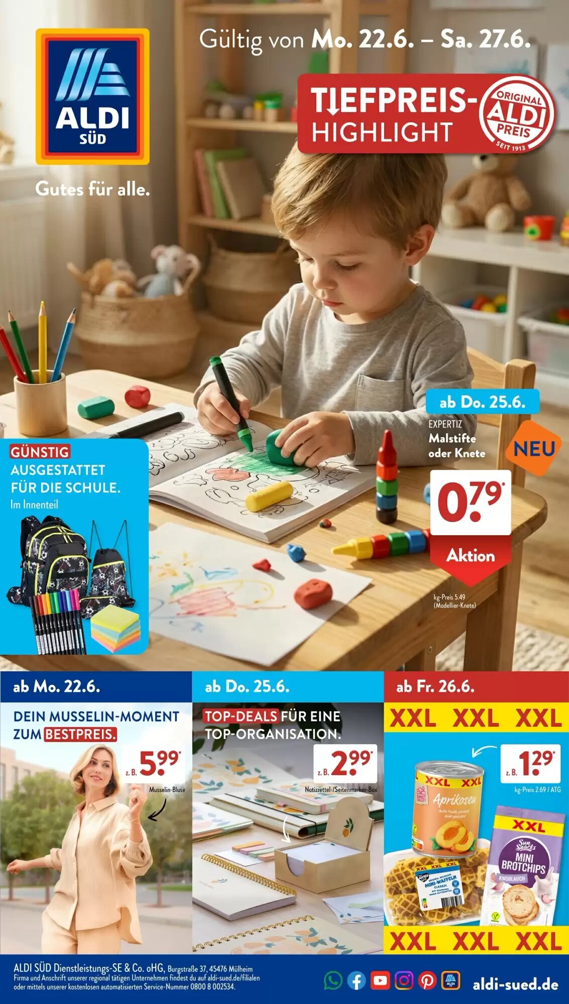 Aldi Süd Prospekt (ab 22.06.2026) zum Blättern - Seite 1