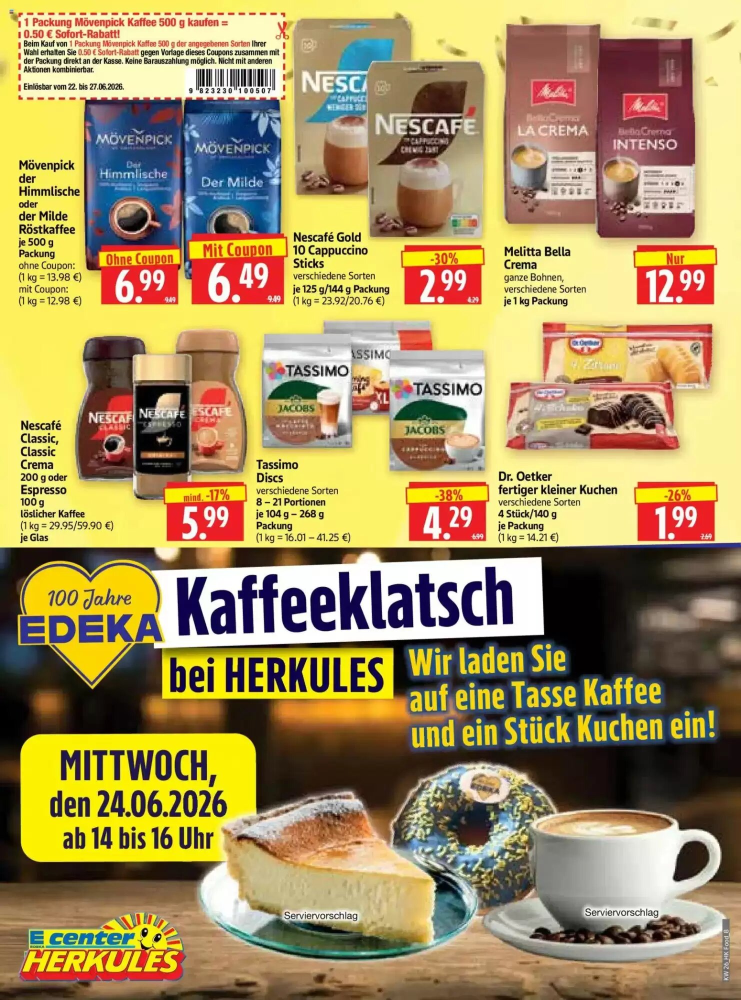 Edeka Herkules Prospekt (ab 22.06.2026) zum Blättern - Seite 8