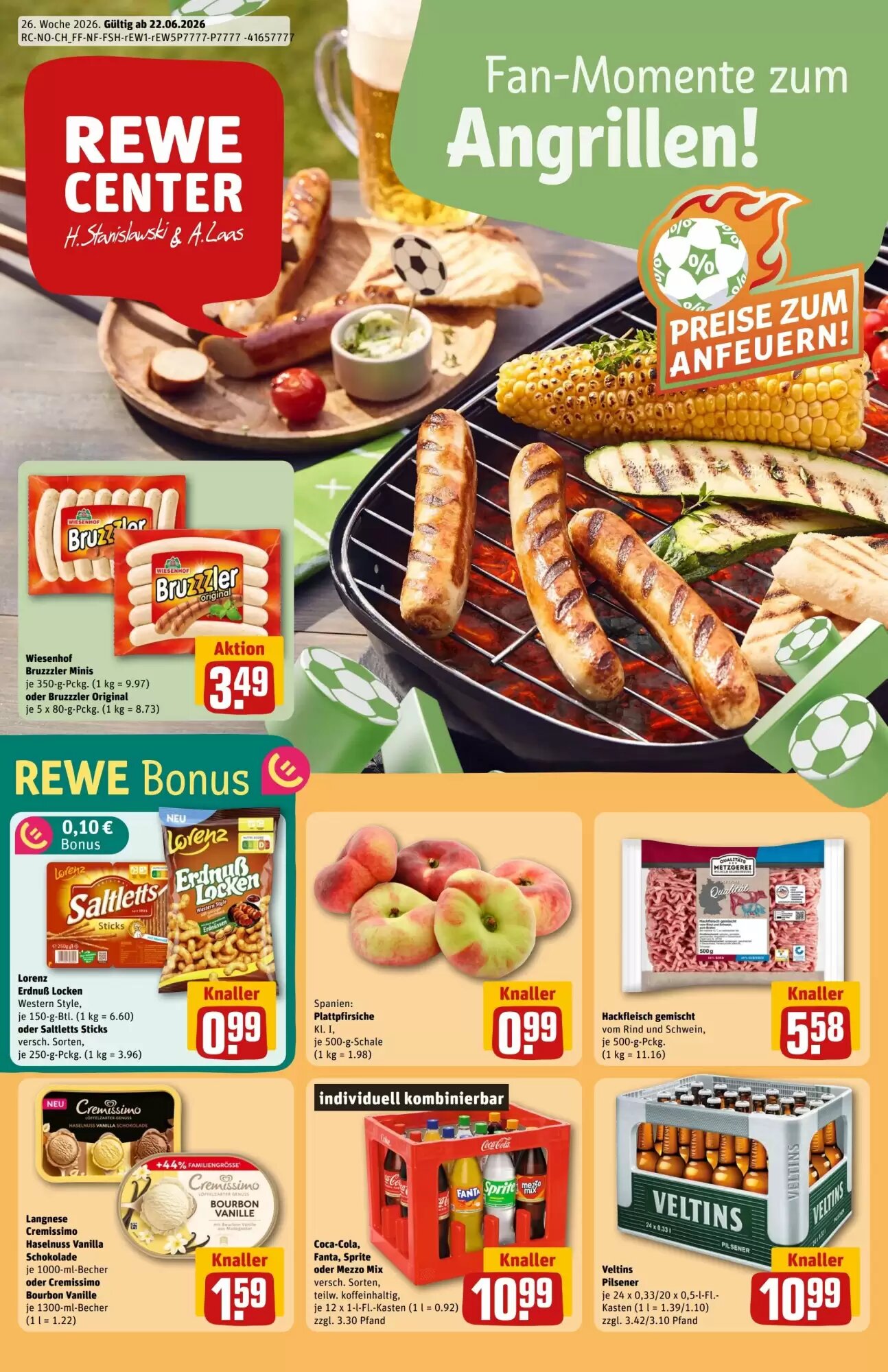 REWE Center Prospekt (ab 22.06.2026) zum Blättern - Seite 1