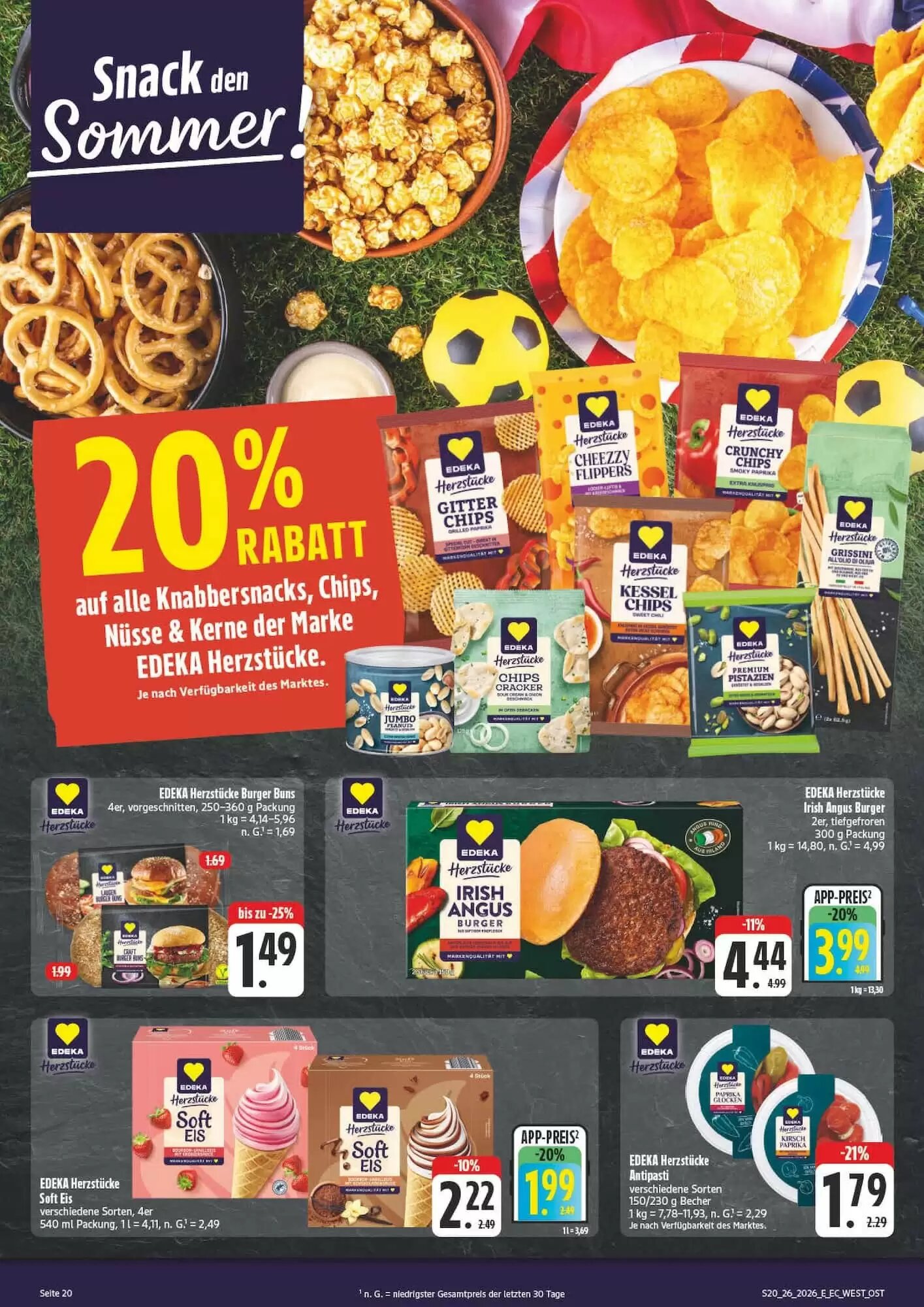 Edeka Aktiv Markt Prospekt (ab 22.06.2026) zum Blättern - Seite 20